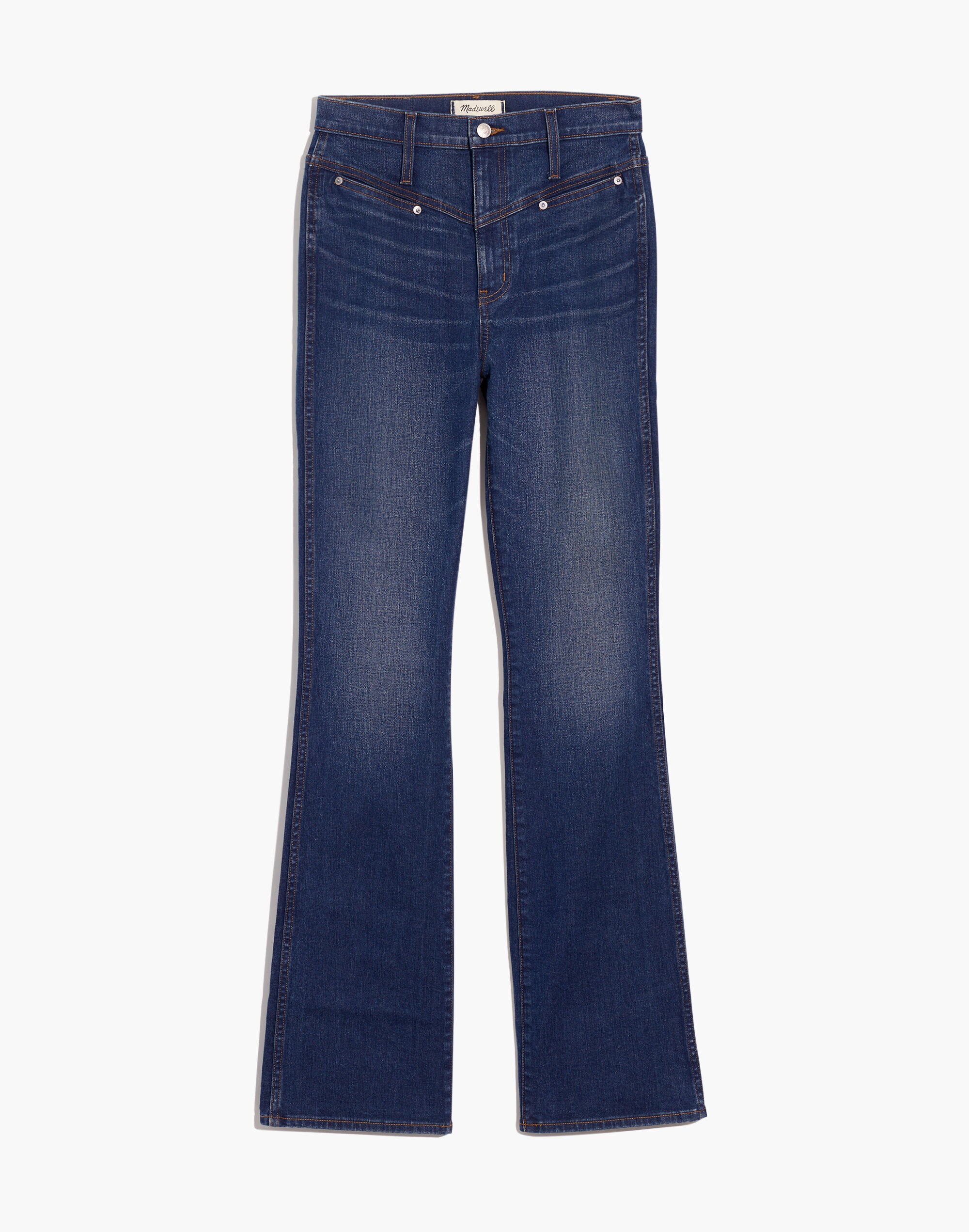 Skinny Flare Jeans in Bluffwood Wash: Western-Yoke Edition