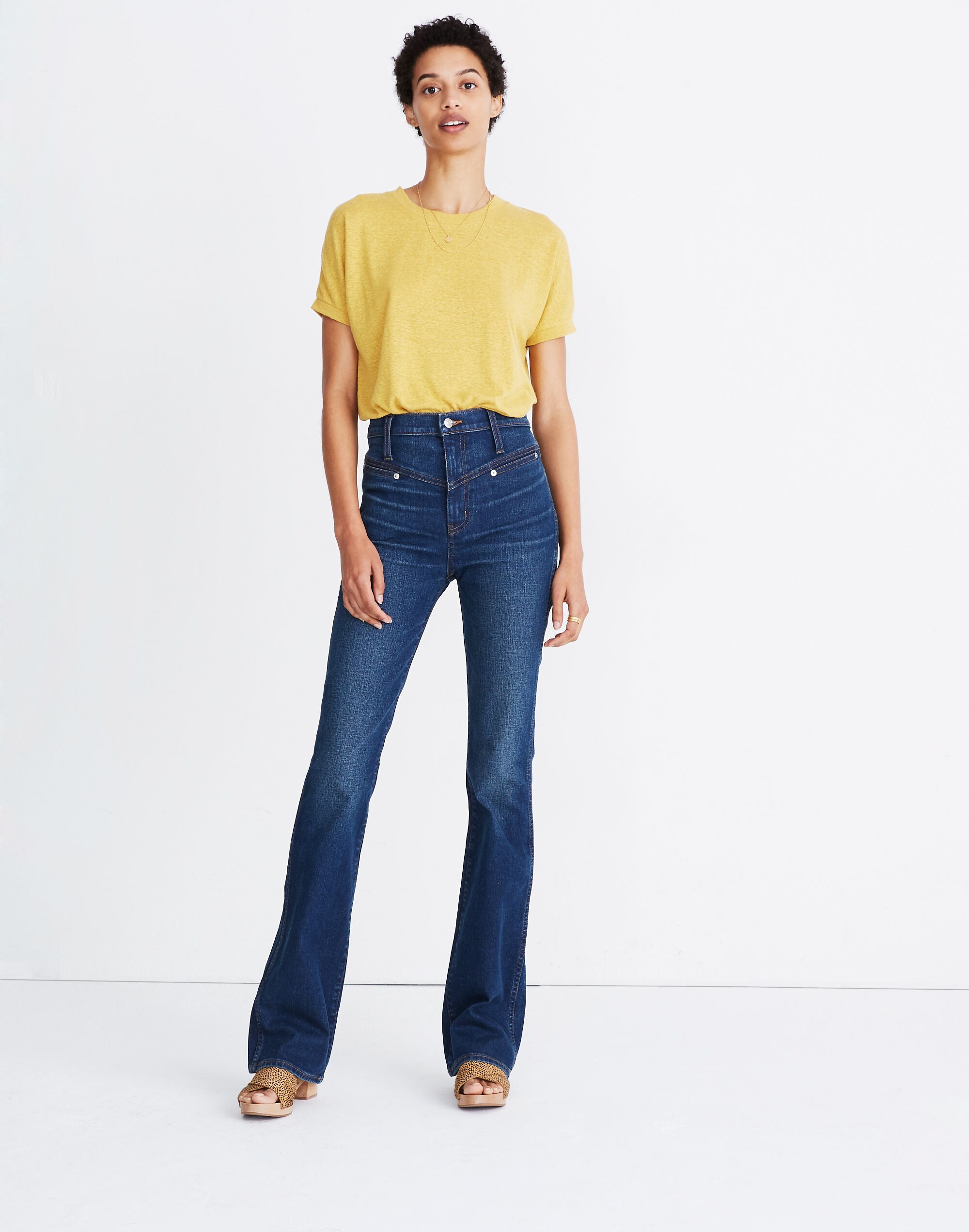 Skinny Flare Jeans in Bluffwood Wash: Western-Yoke Edition