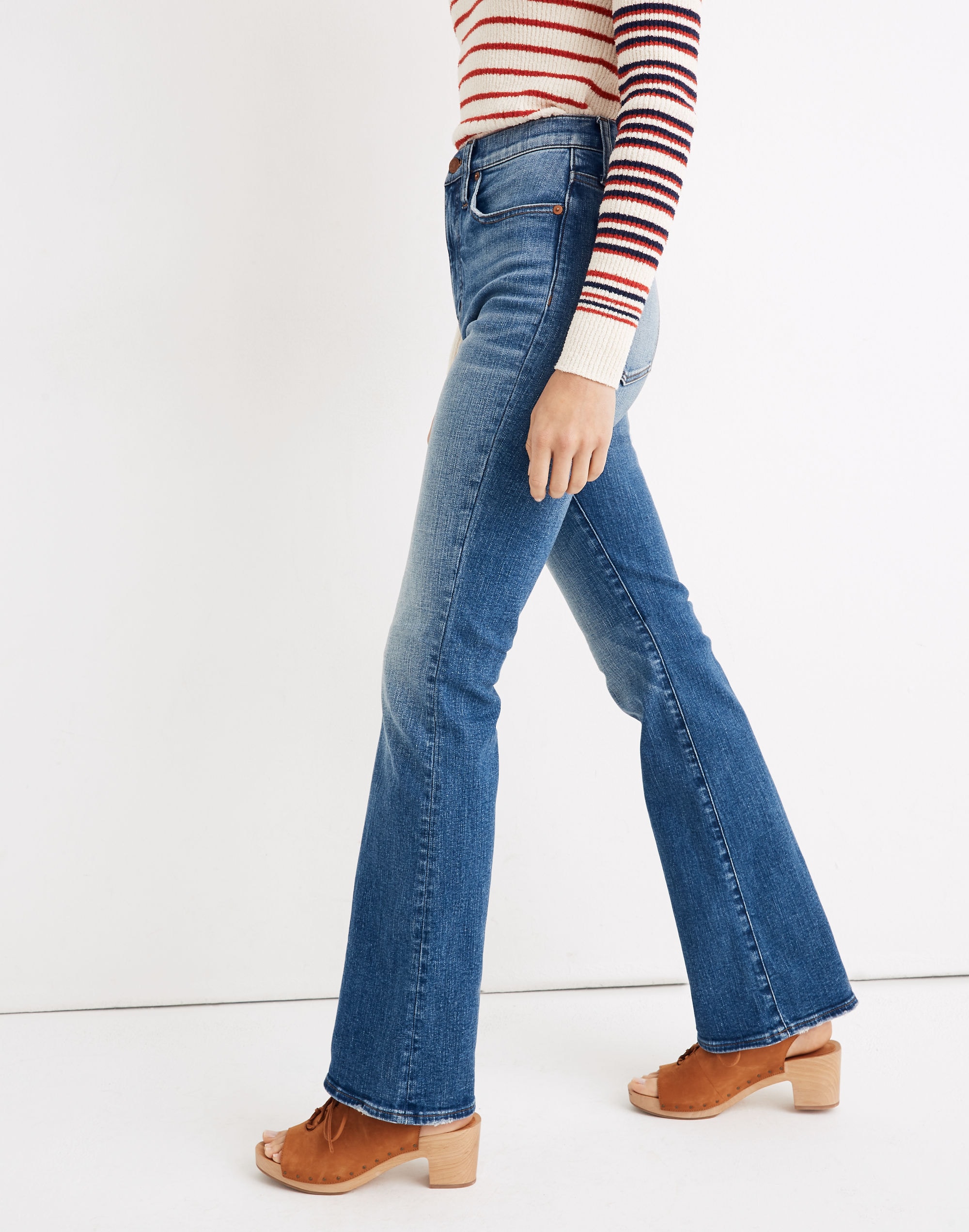 Skinny Flare Jeans in Crossett Wash