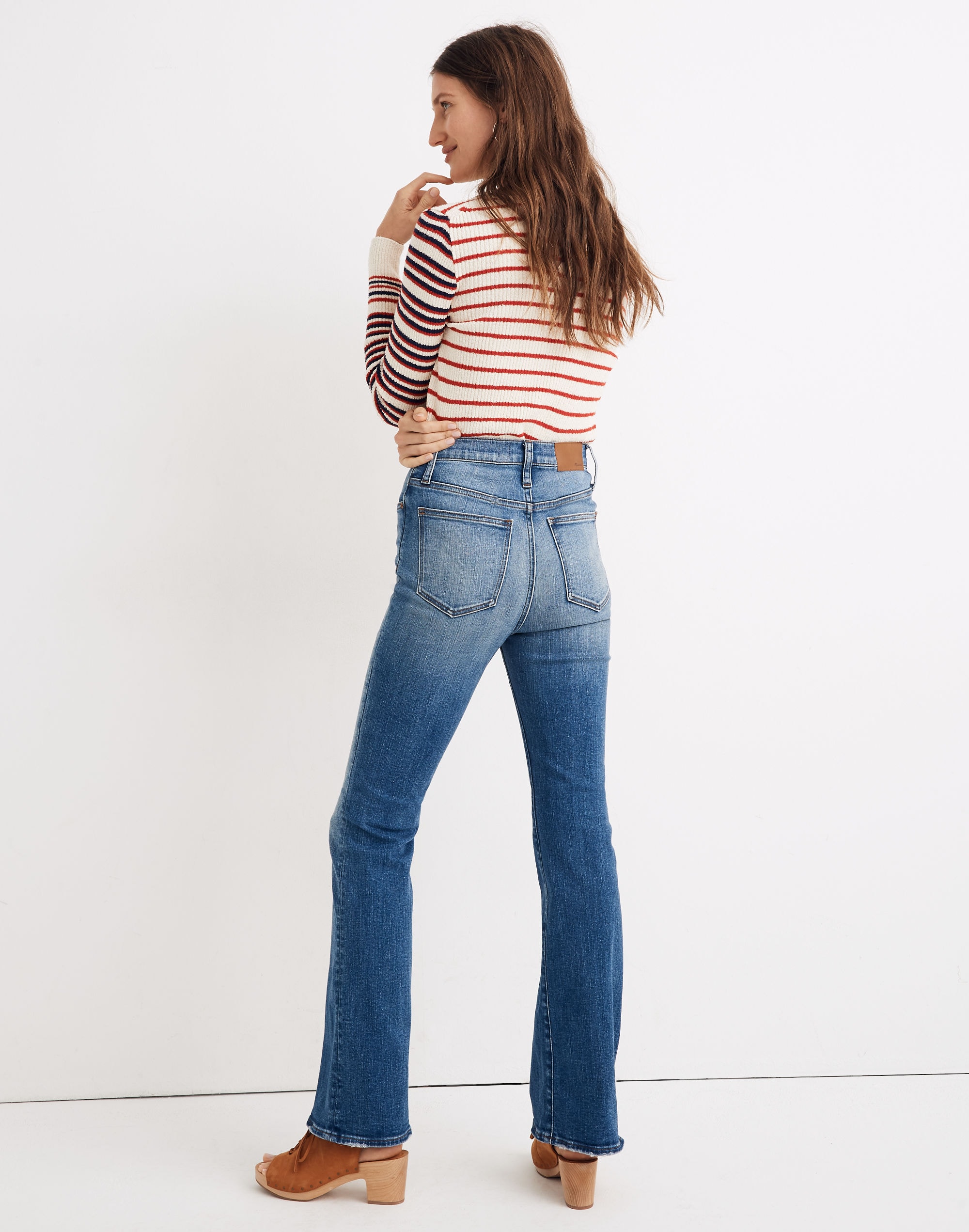 Skinny Flare Jeans in Crossett Wash