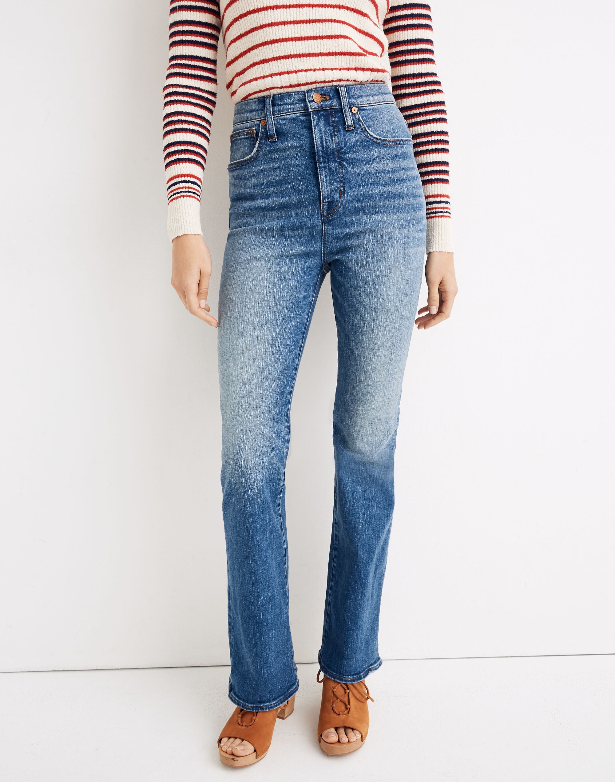 Skinny Flare Jeans in Crossett Wash