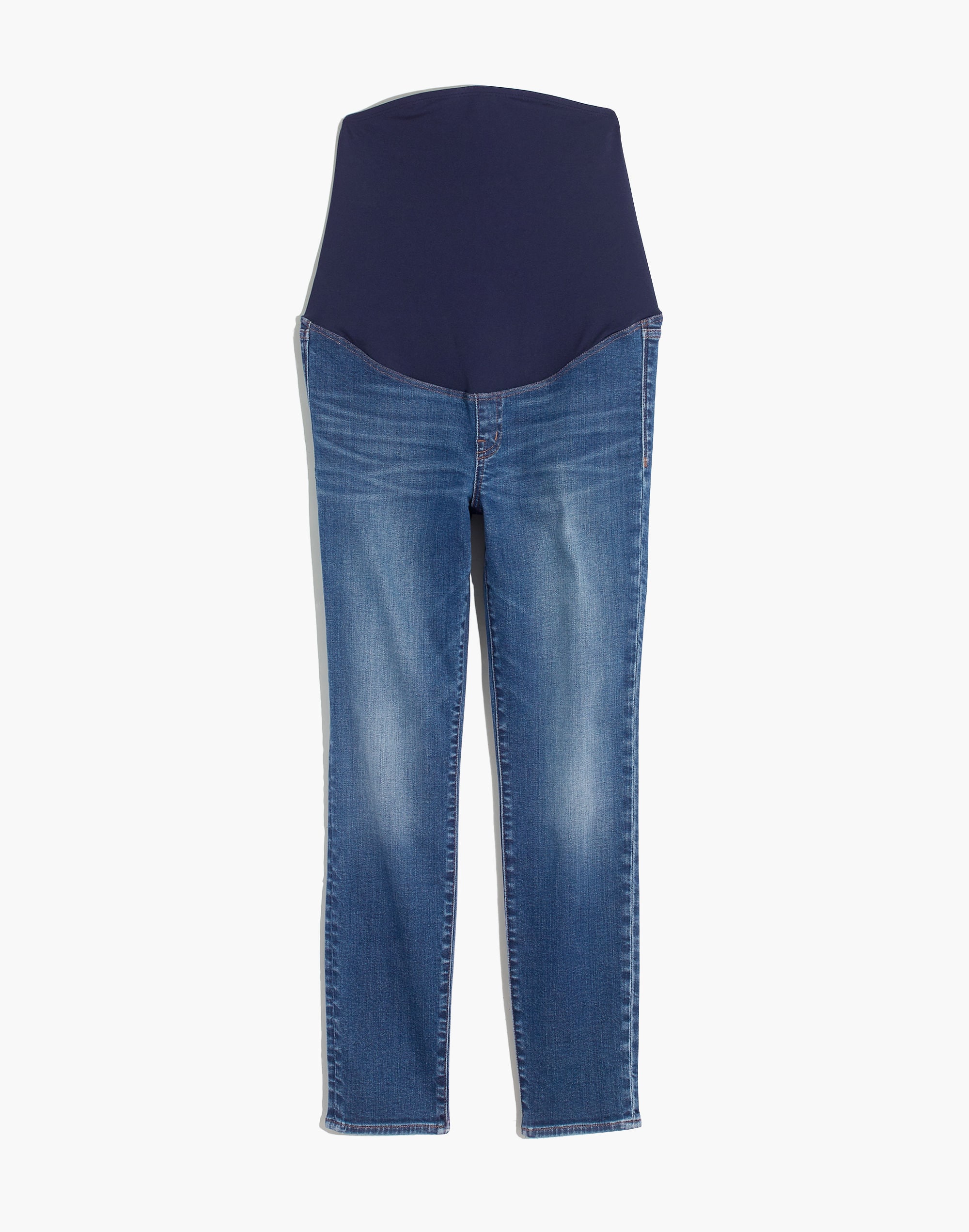 Maternity Over-the-Belly Skinny Crop Jeans in Dewey Wash: TENCEL&trade; Denim Edition