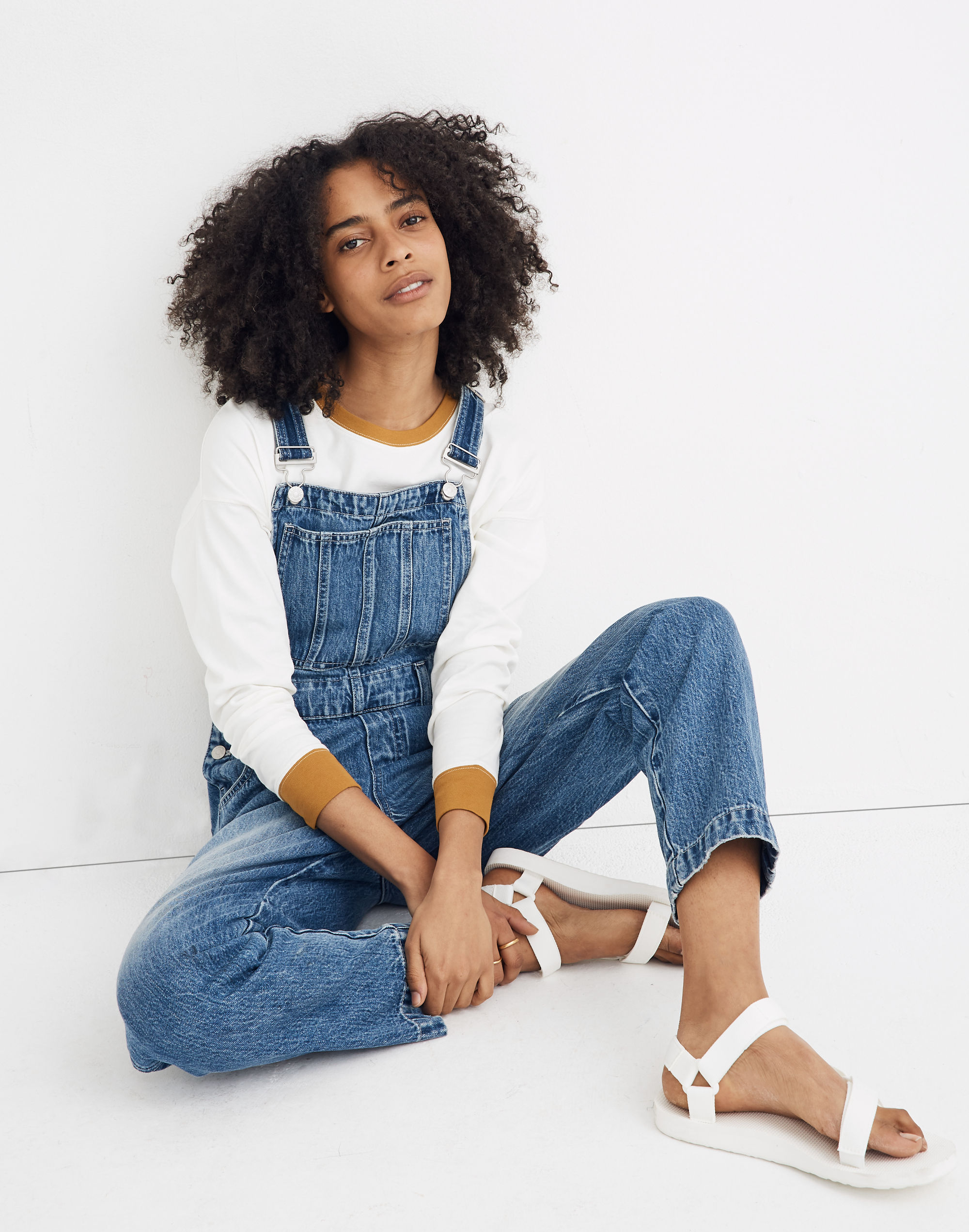 Tall Straight-Leg Overalls in Hickory Wash
