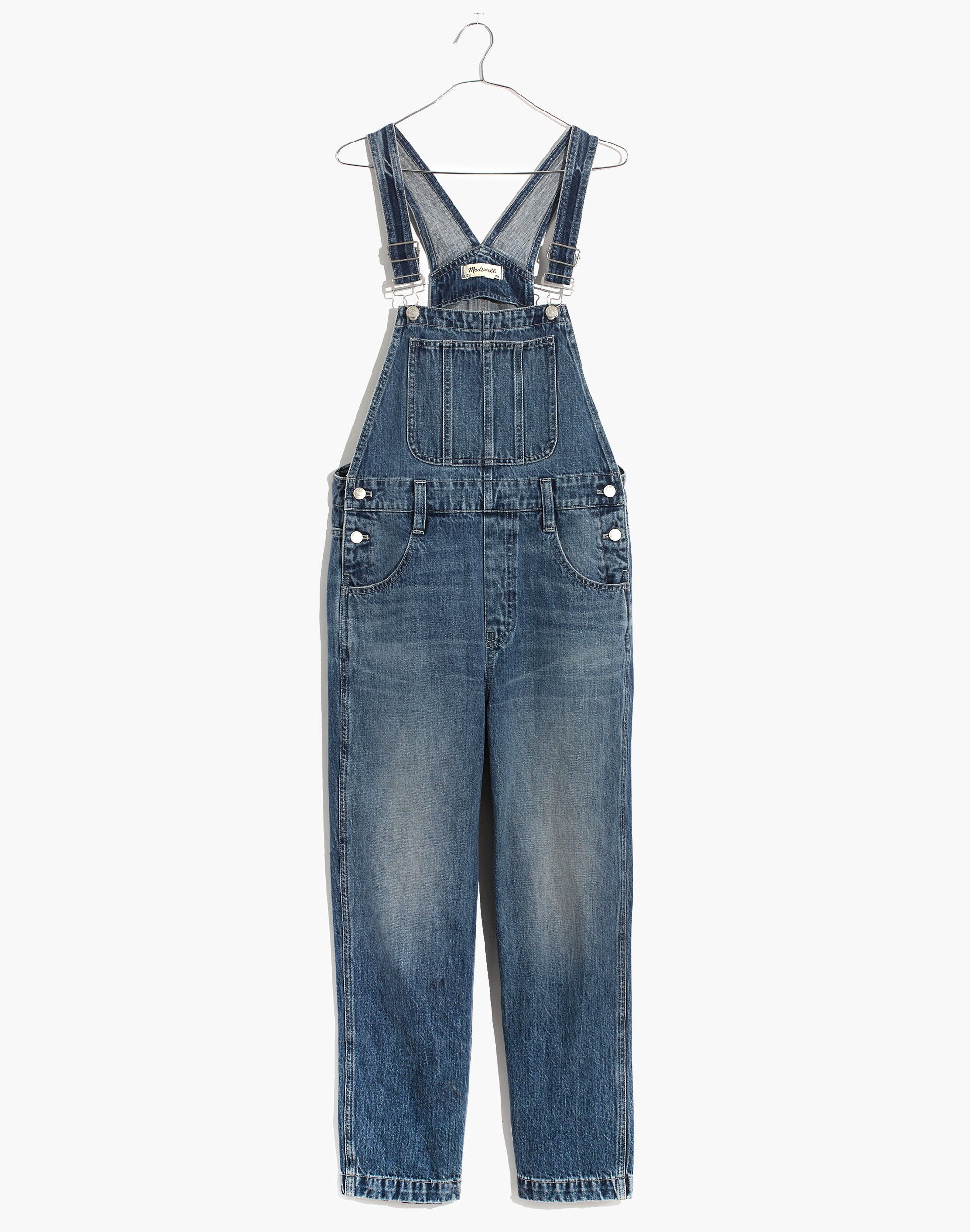 Tall Straight-Leg Overalls in Hickory Wash