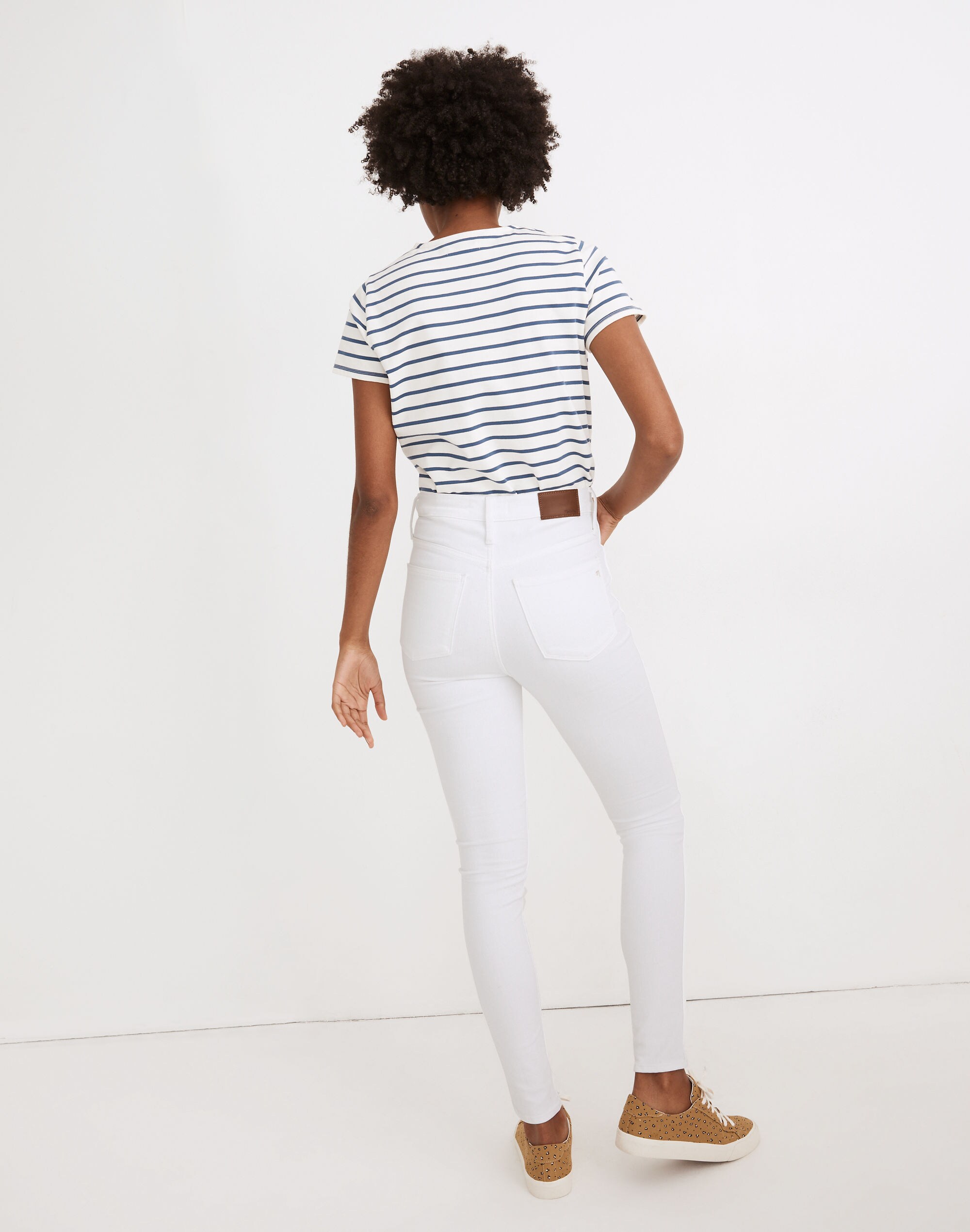 10" High-Rise Skinny Jeans in Pure White