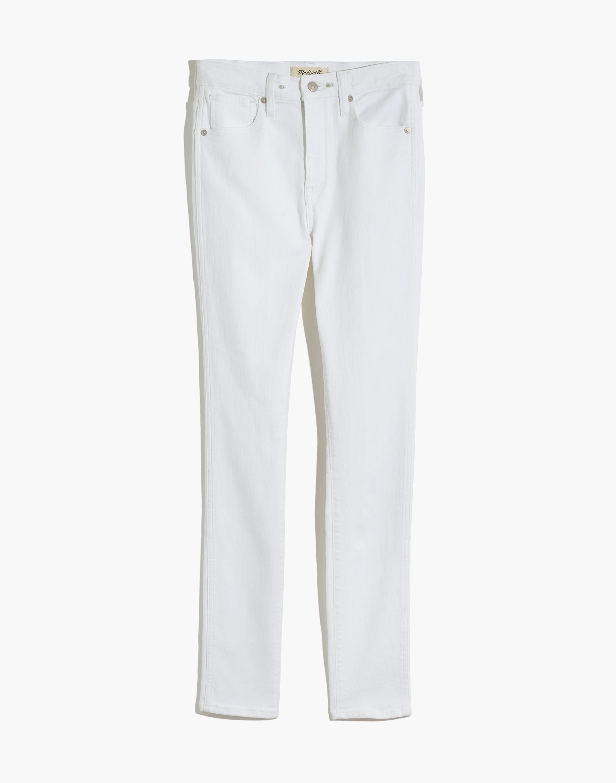 10" High-Rise Skinny Jeans in Pure White