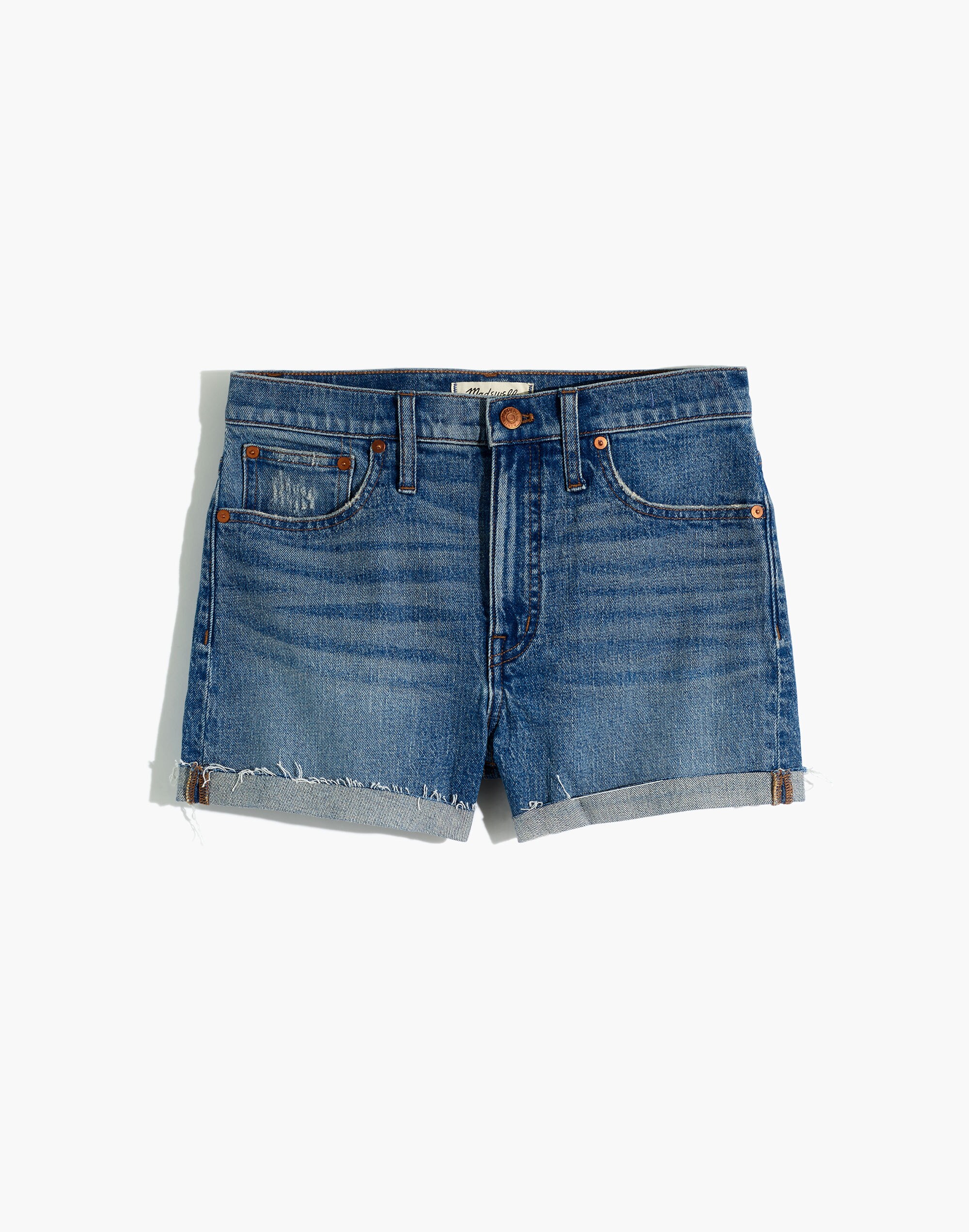 High-Rise Denim Shorts in Malden Wash
