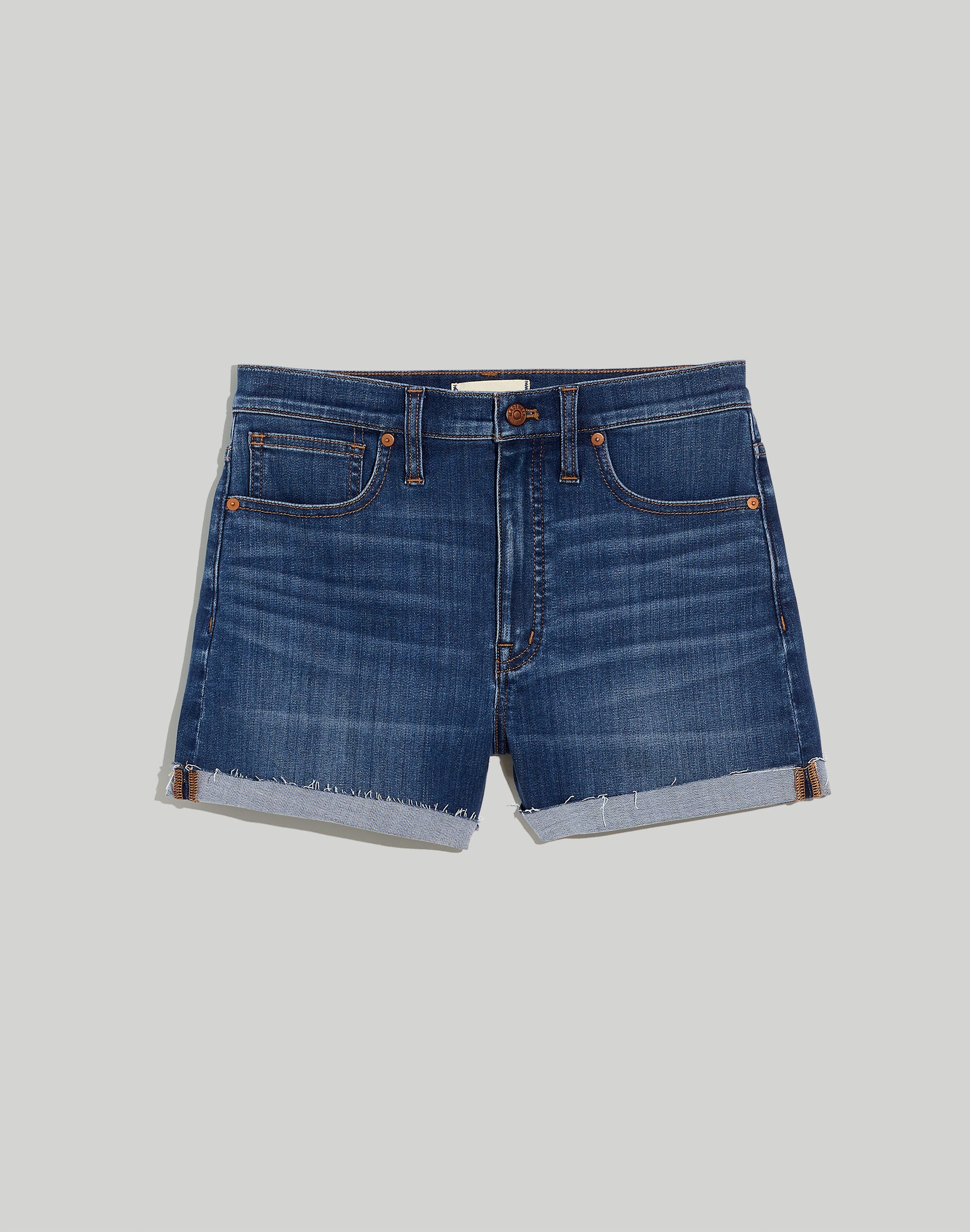 High-Rise Denim Shorts in Danny Wash: TENCEL&trade; Denim Edition