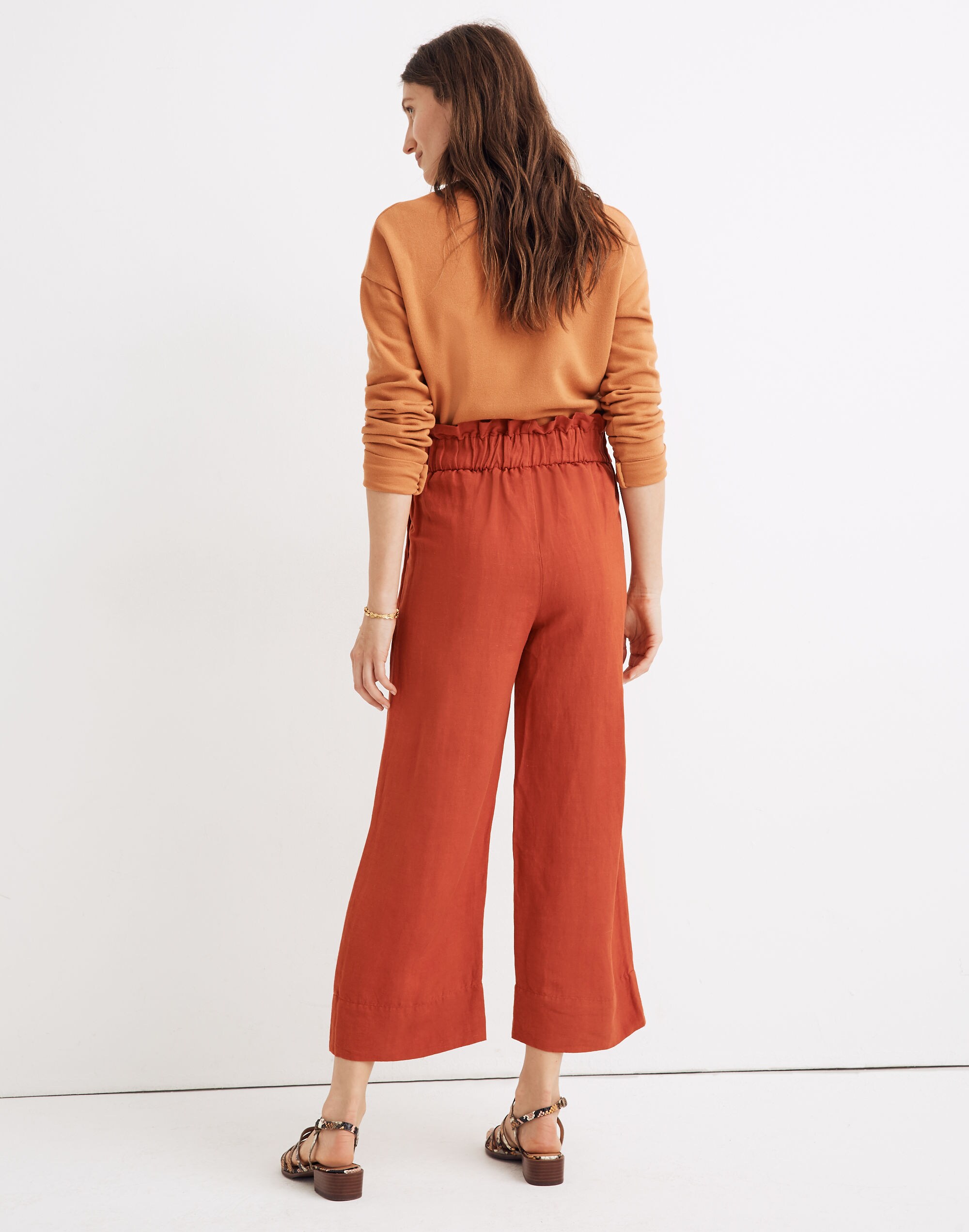 Tie-Waist Huston Pull-On Crop Pants