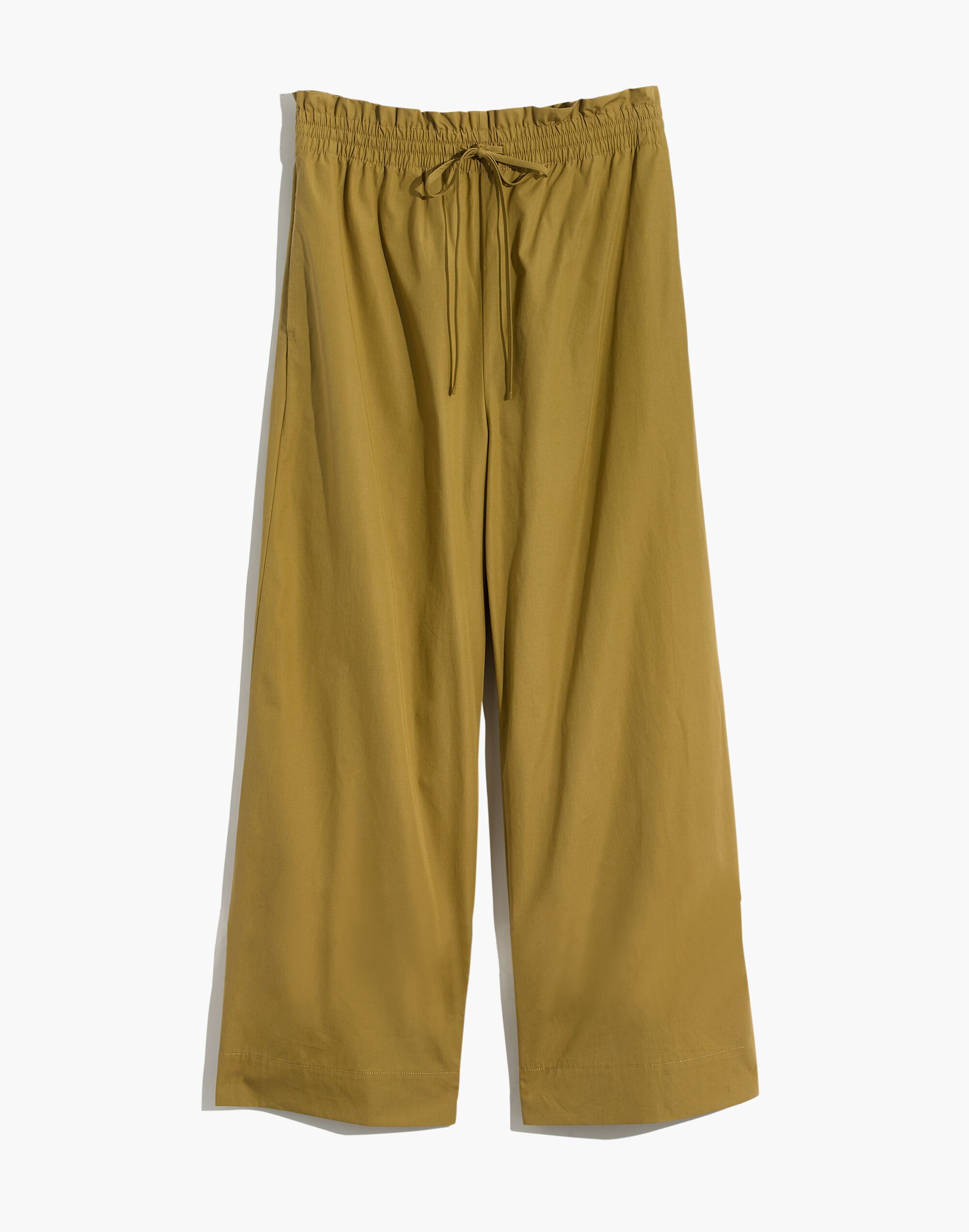 Poplin Smocked Huston Pull-On Crop Pants