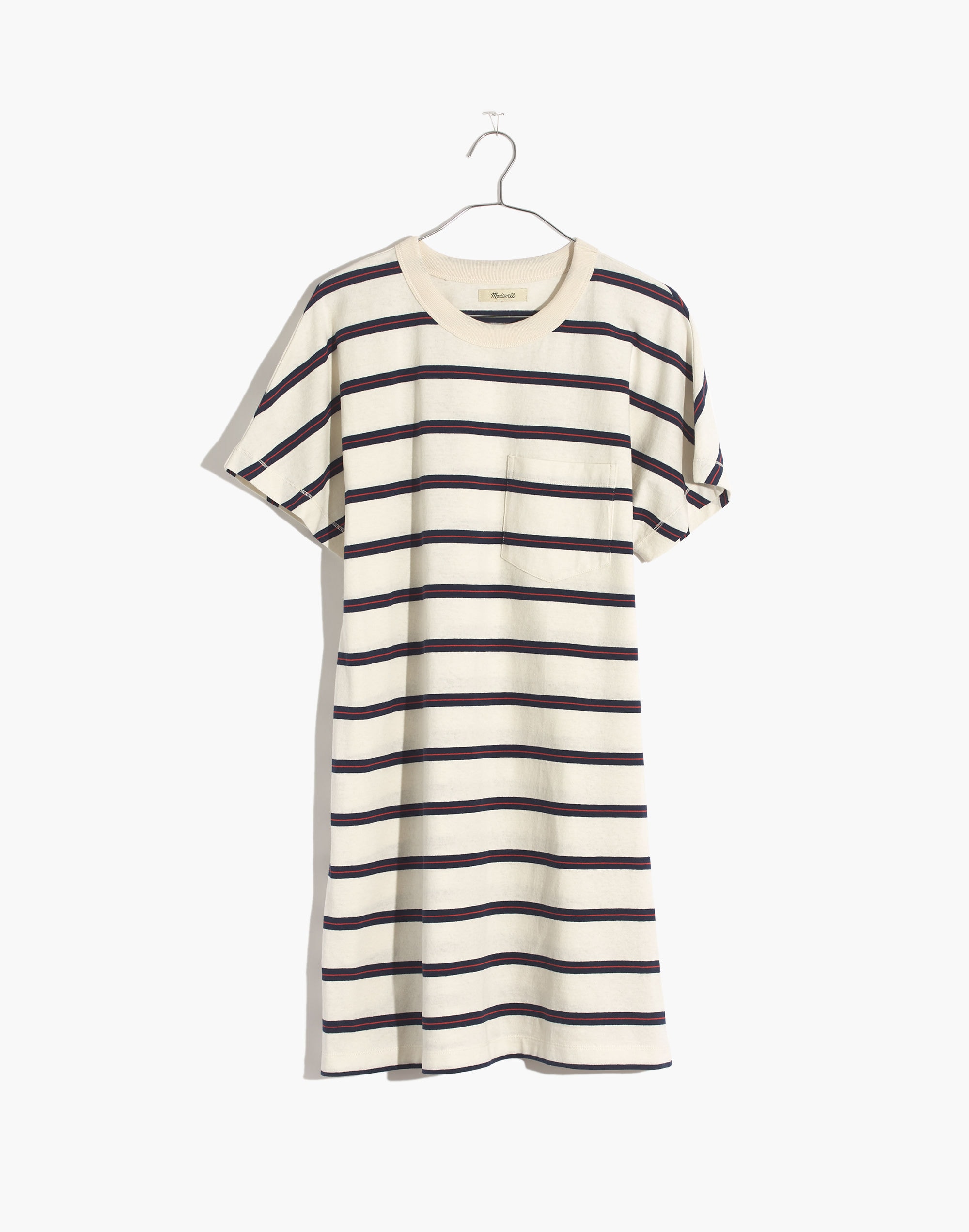 Tomboy Pocket Tee Dress in Stripe