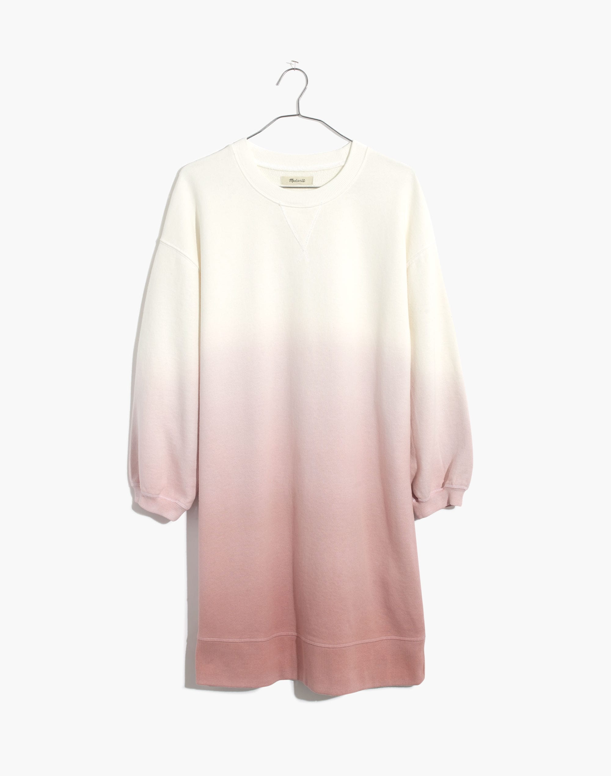 Dip-Dye Sweatshirt Mini Dress