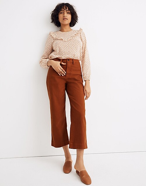 The Petite Kate Wide Leg Crop Pant curated on LTK