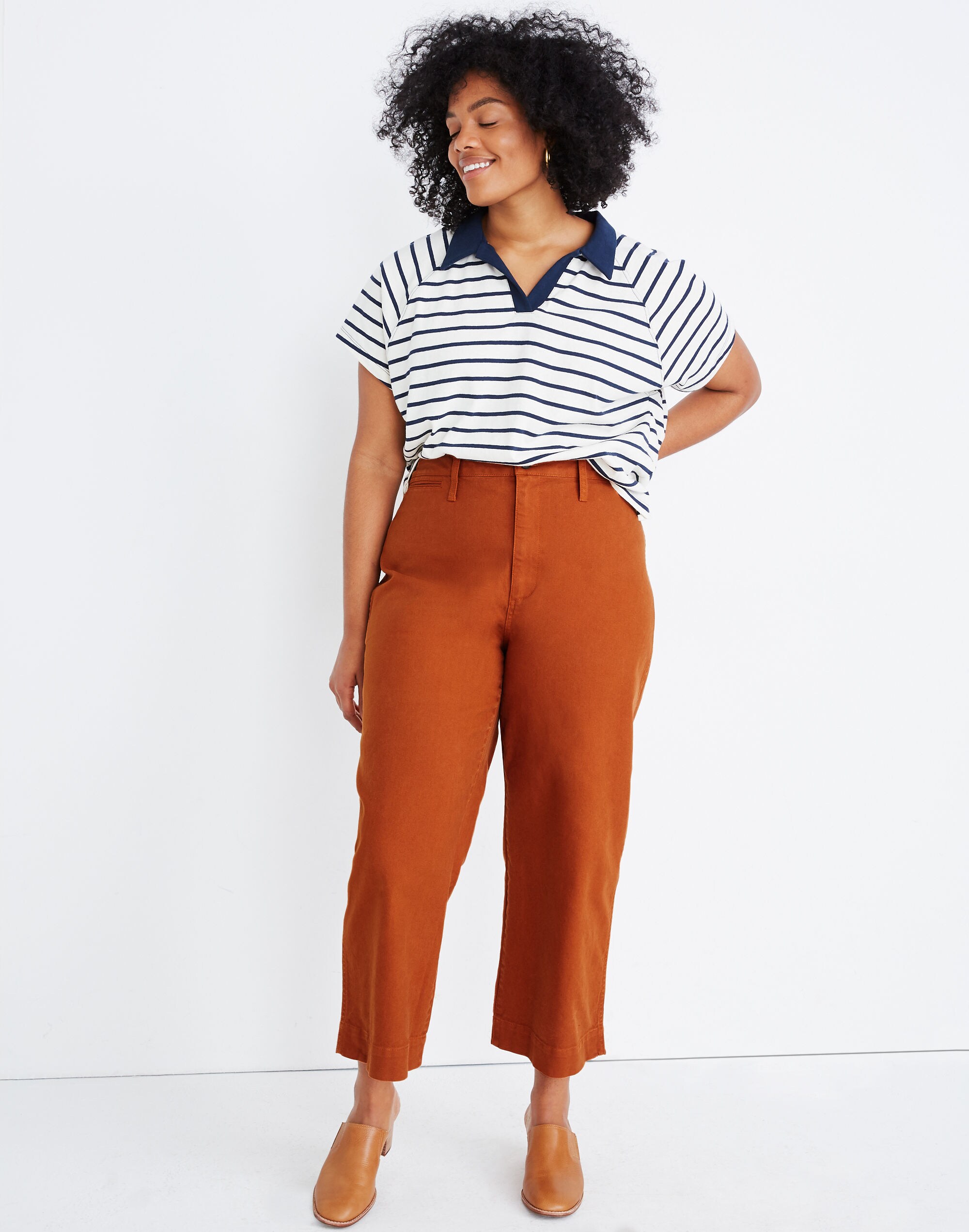 Curvy Slim Emmett Wide-Leg Crop Pants