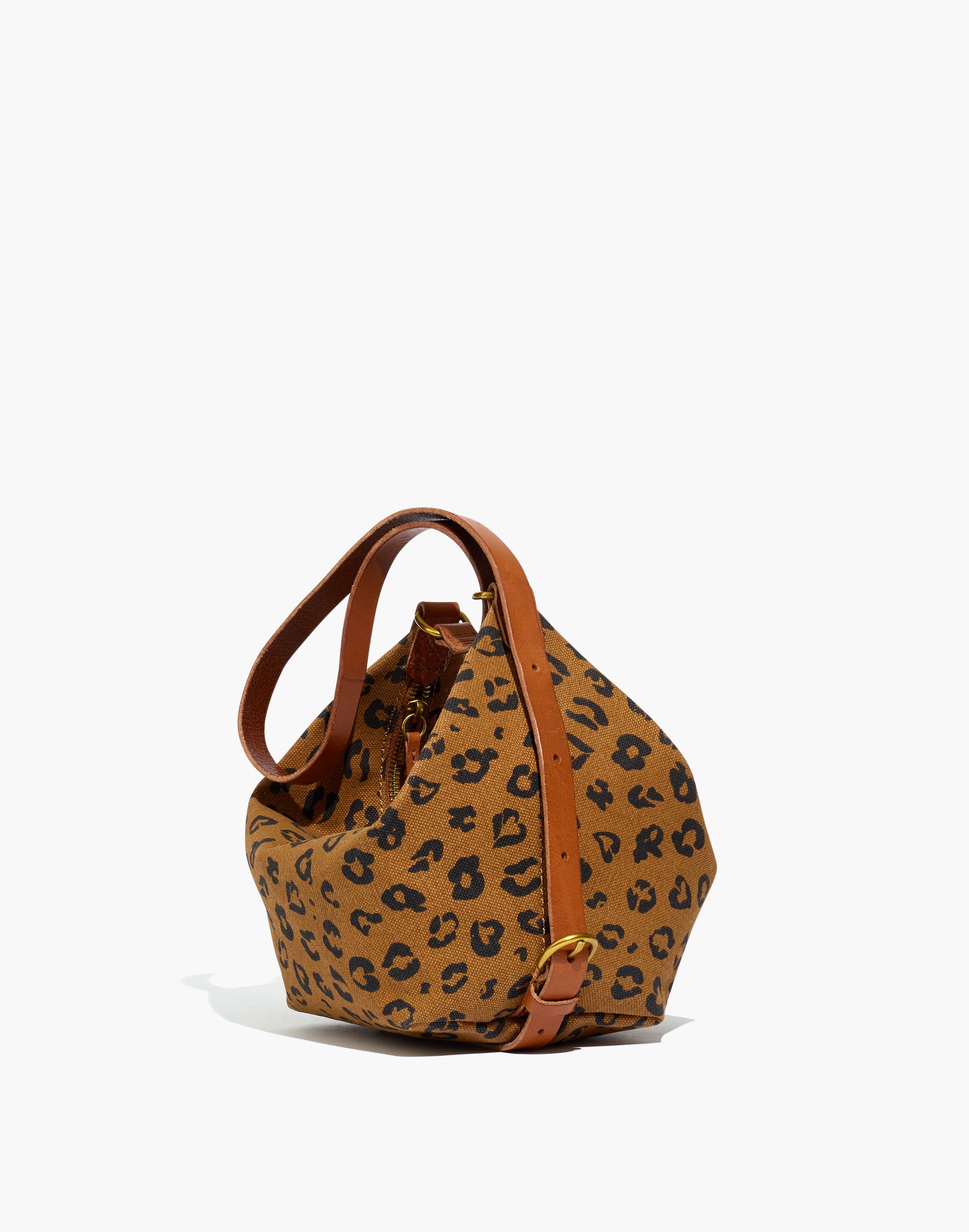 the canvas sling bag in leopard love