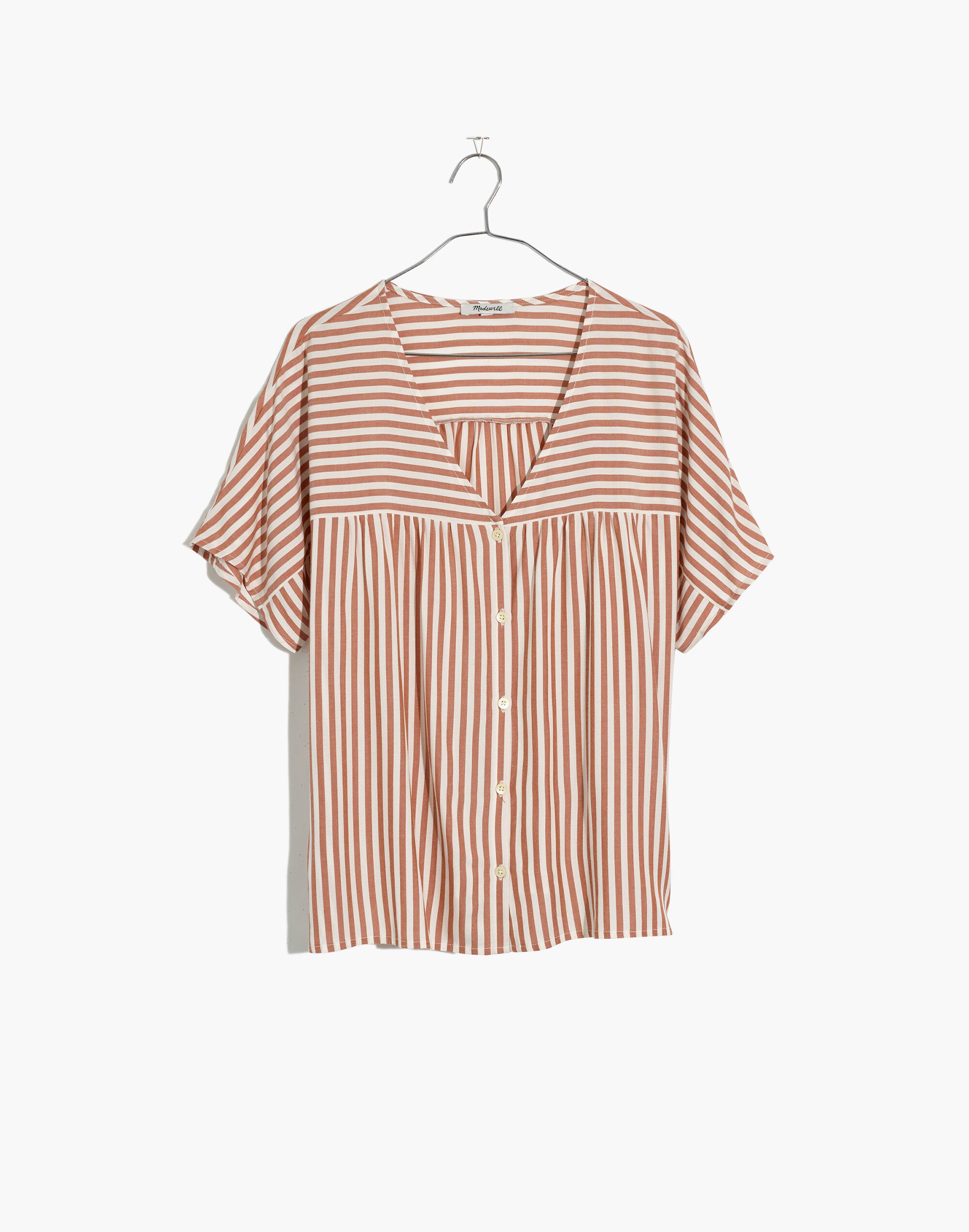 Rhyme Button-Front Top in Stripe Play