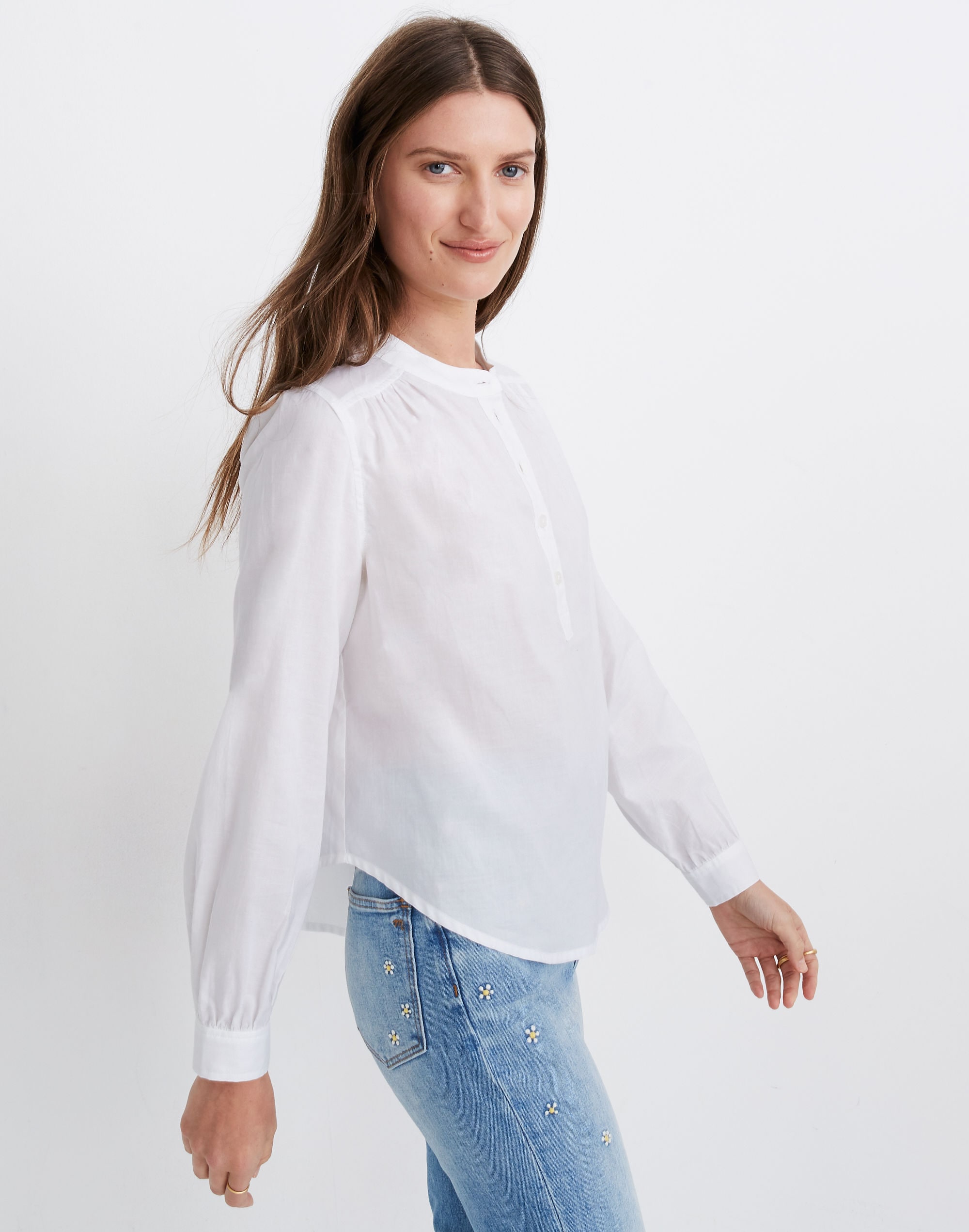 Shirred Popover Top