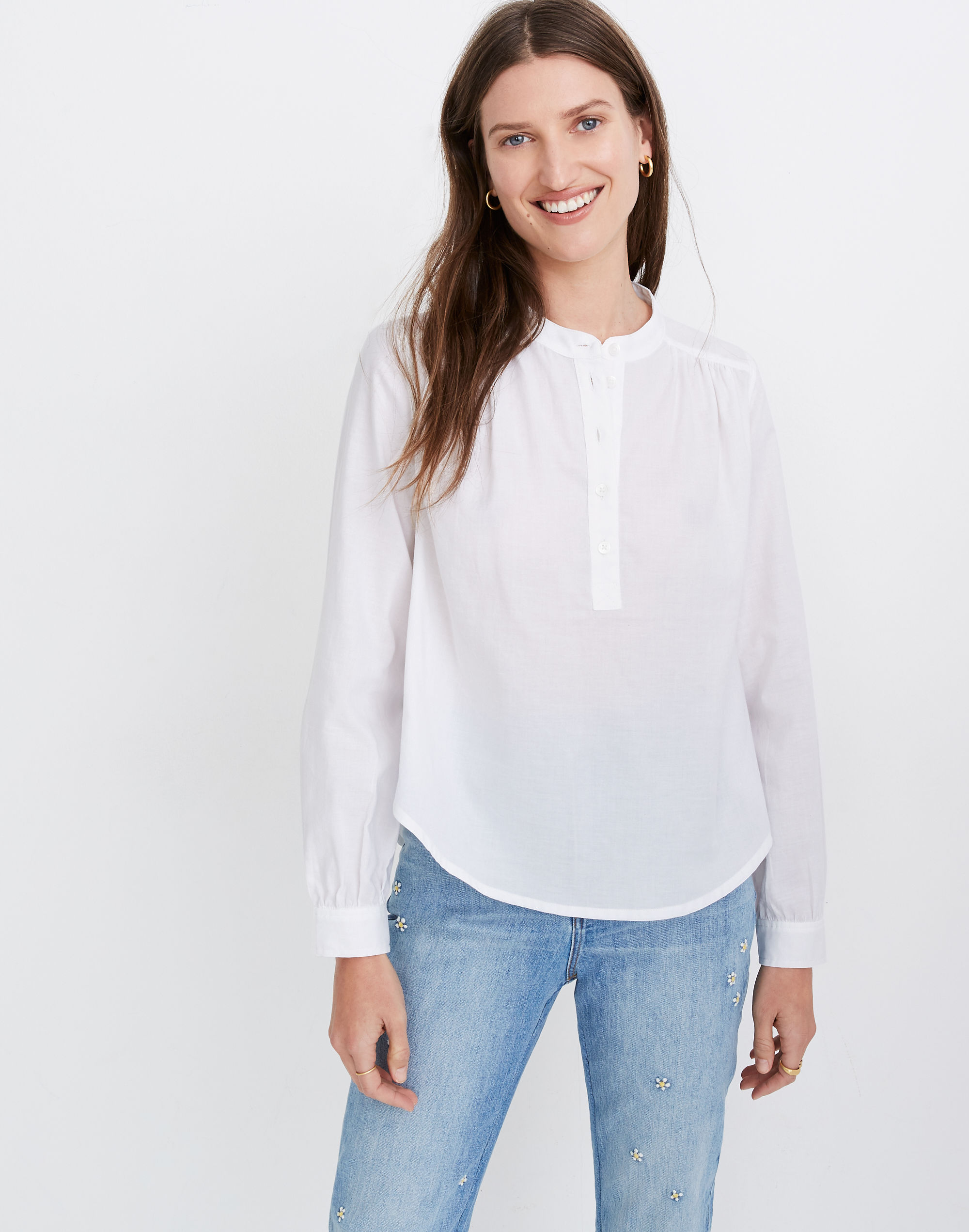 Shirred Popover Top