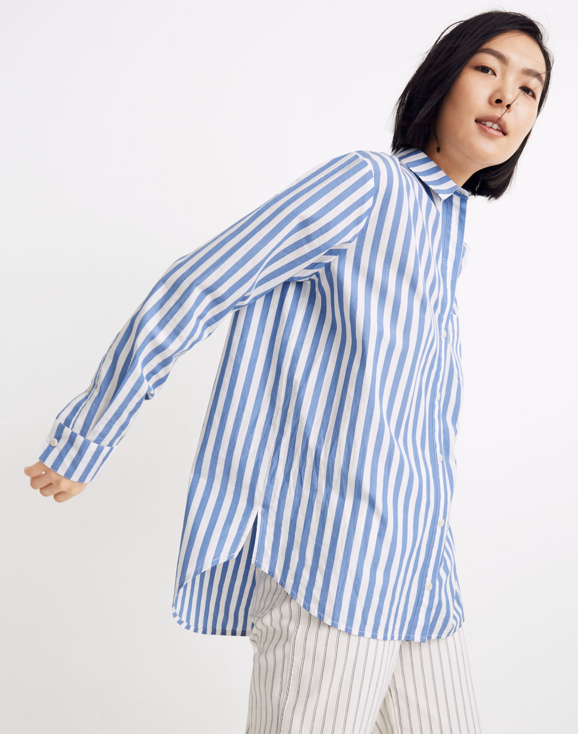 Oversized Ex-Boyfriend Shirt in Mullins Stripe