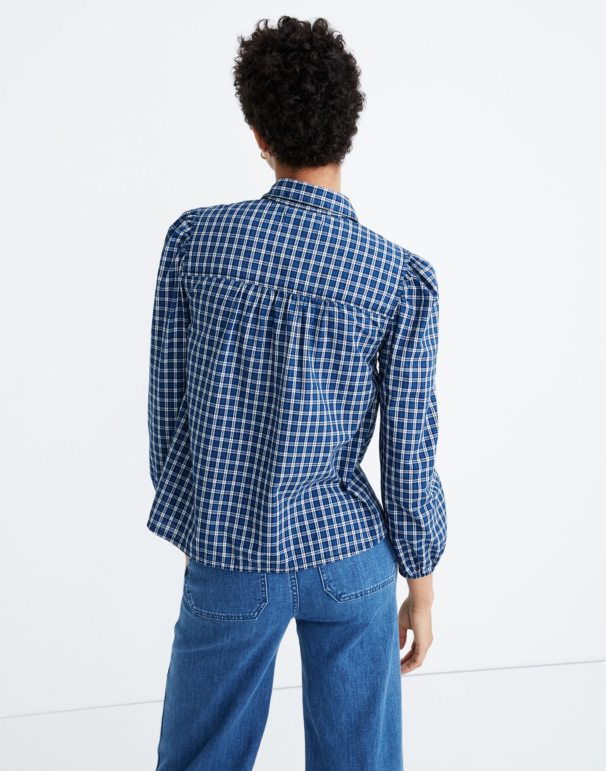 Plaid Peter Pan Collar Shirt