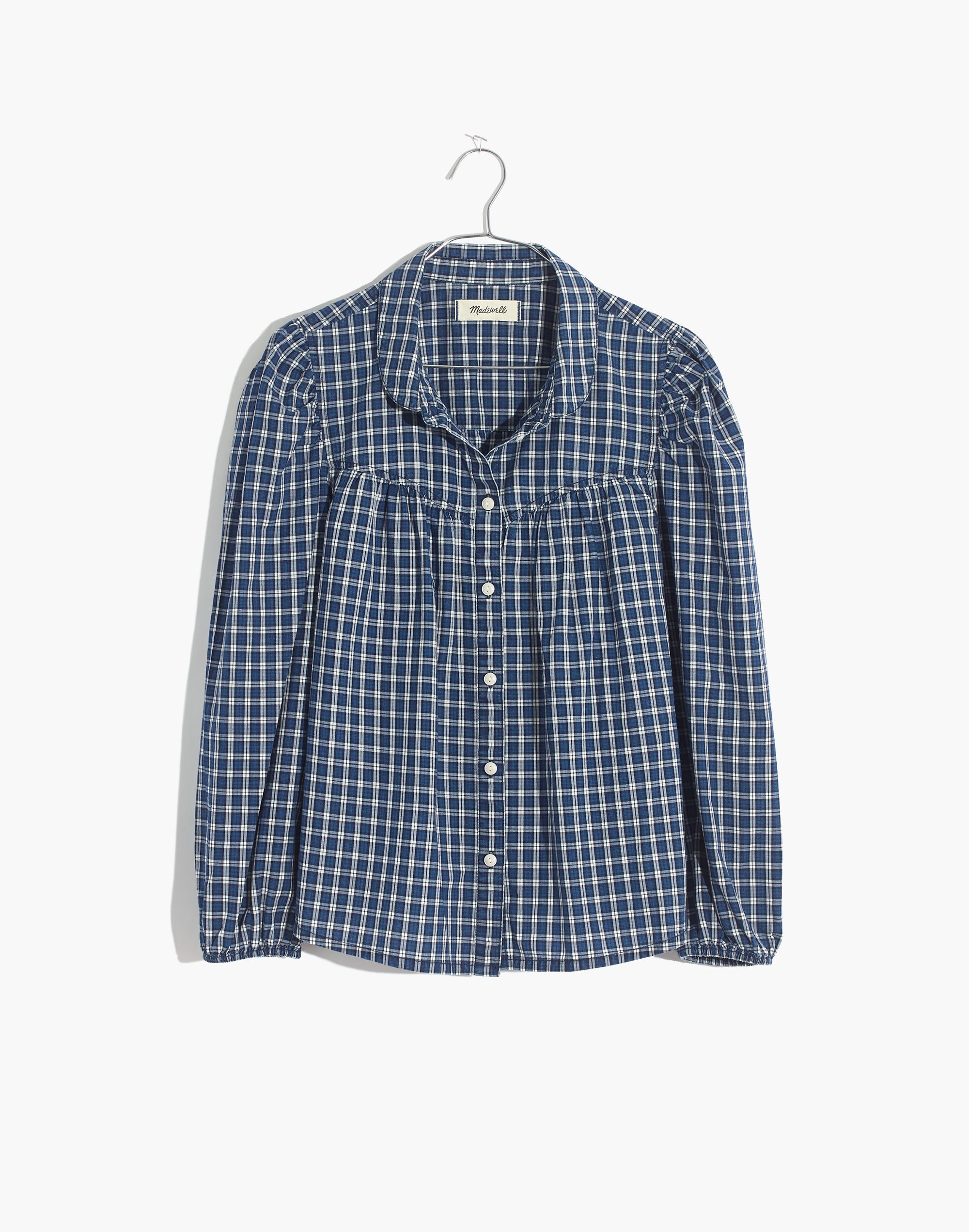 Plaid Peter Pan Collar Shirt