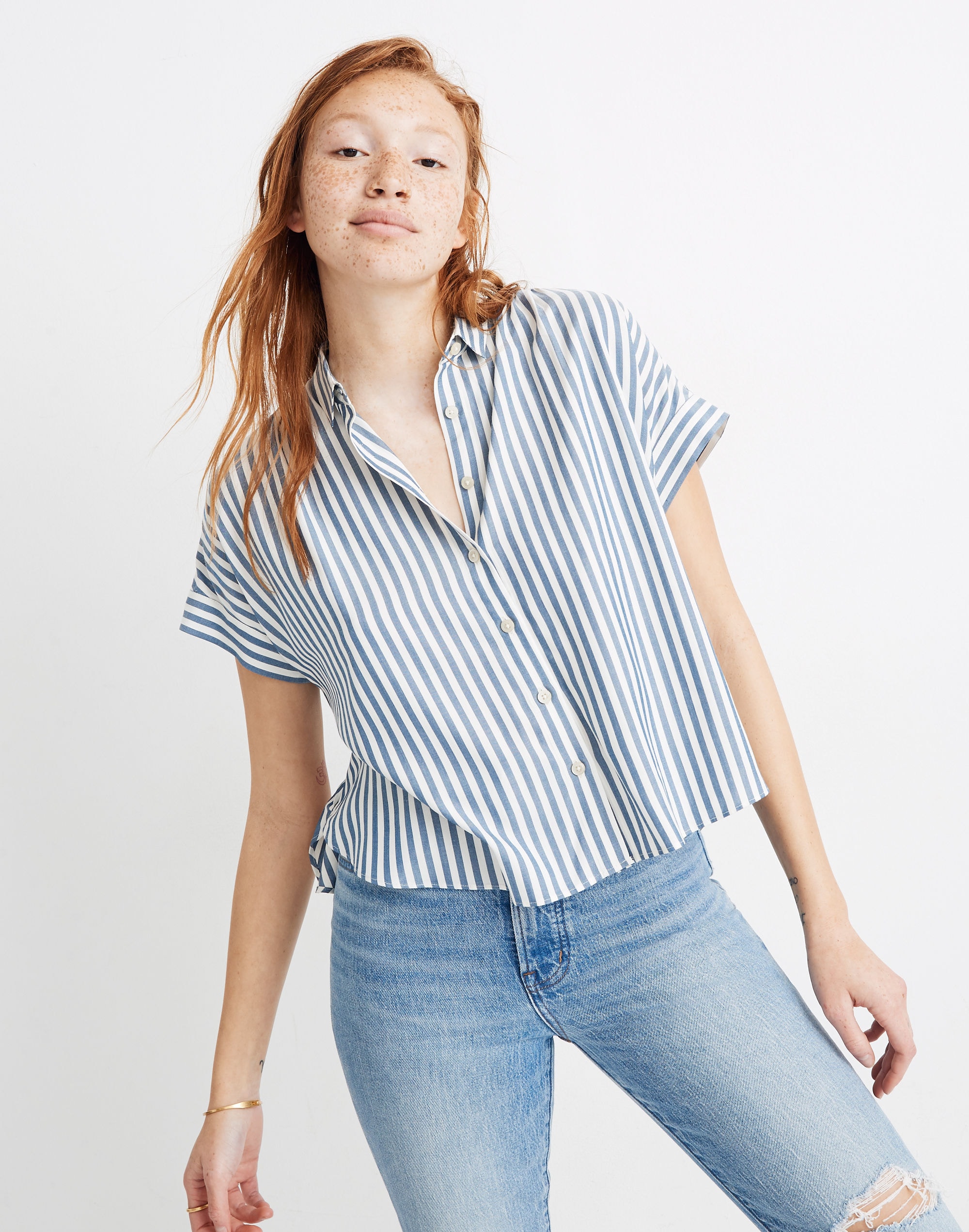 Hilltop Shirt in Savin Stripe