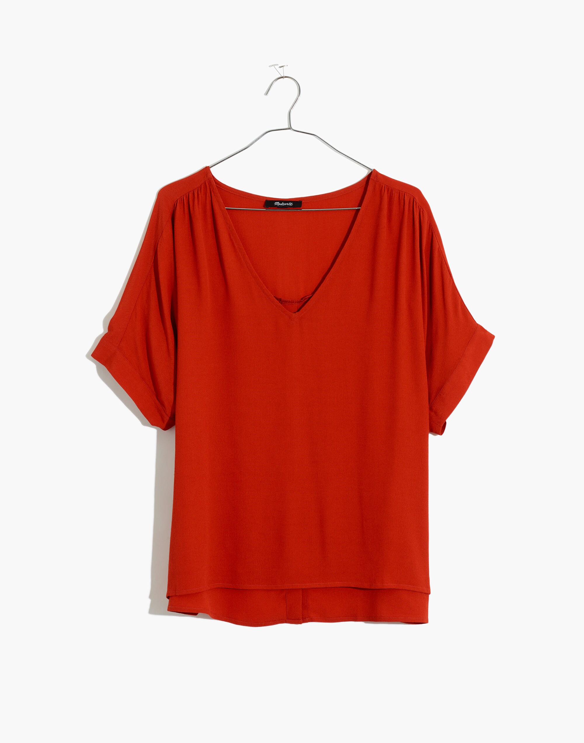 Drapey V-Neck Button-Back Top