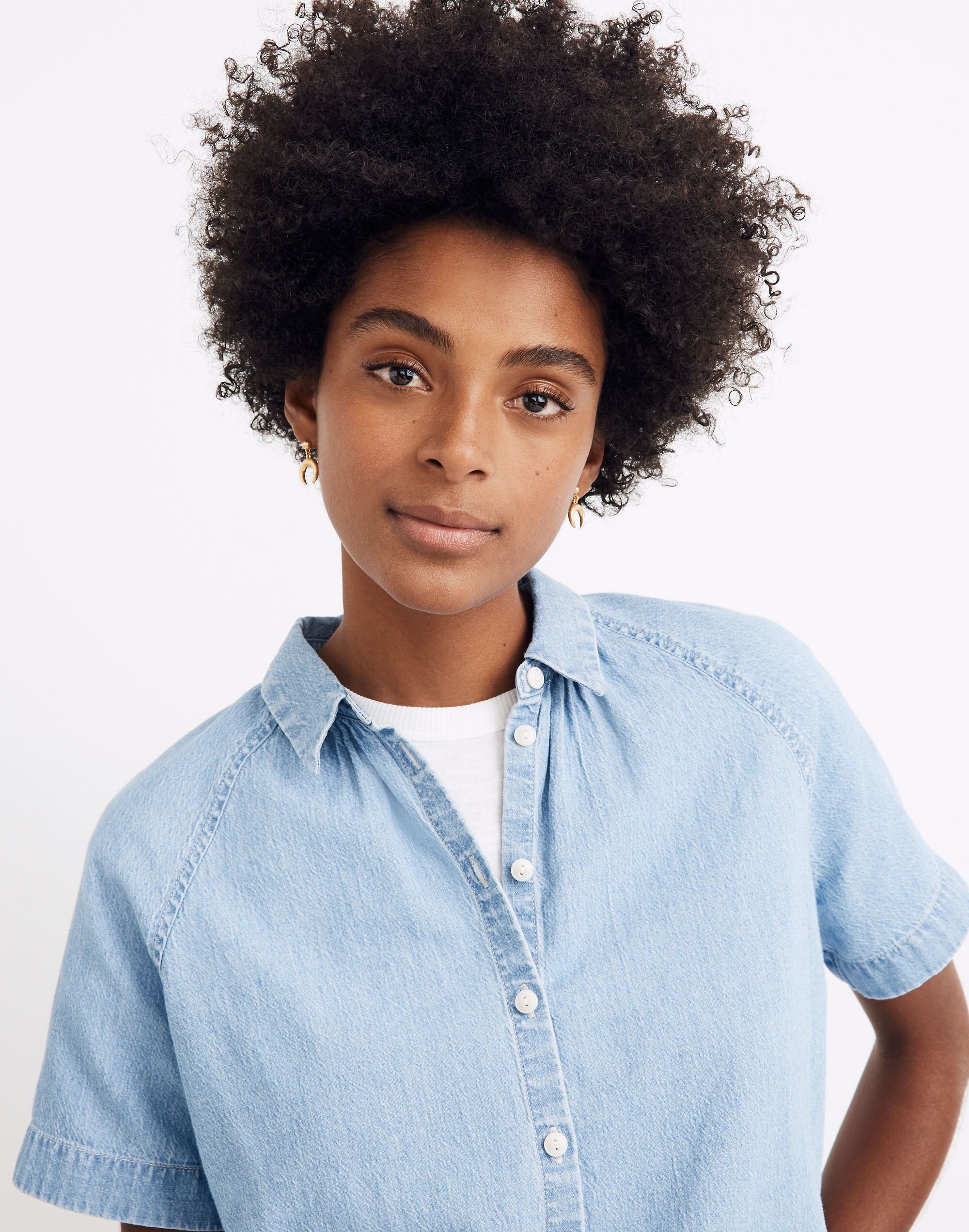 Denim Tidal Shirt in Dottie Wash