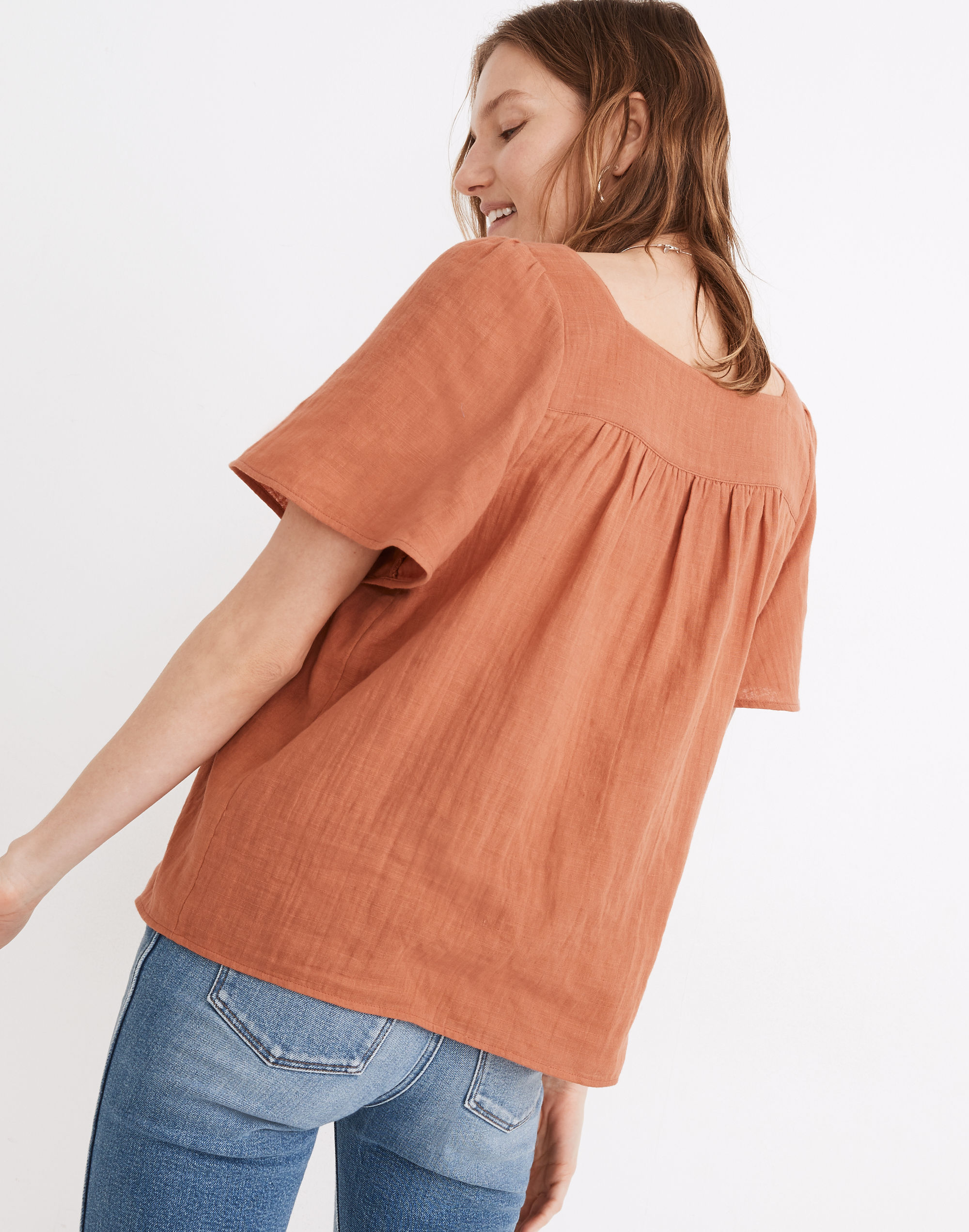 Patchwork Square-Neck Top