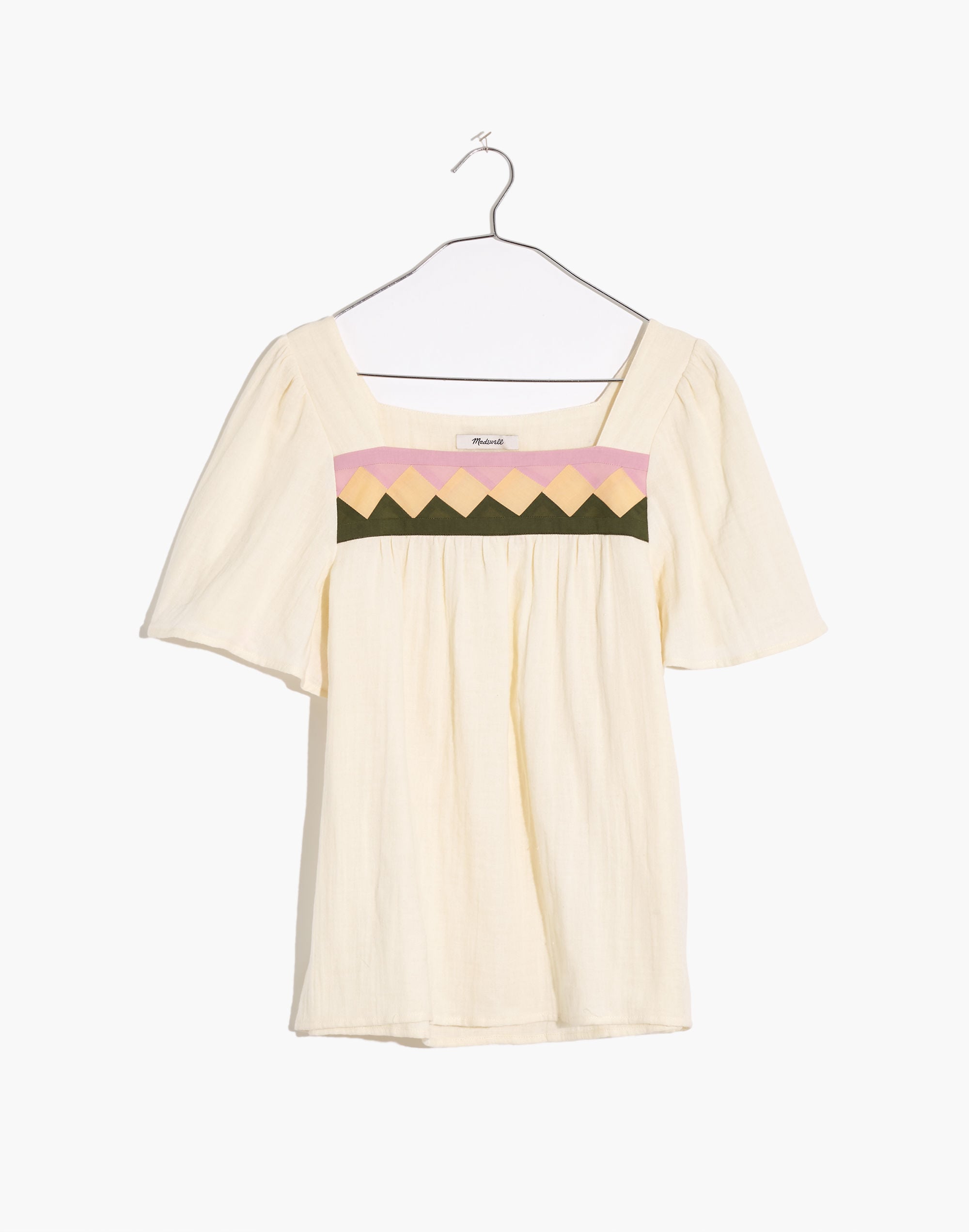 Patchwork Square-Neck Top