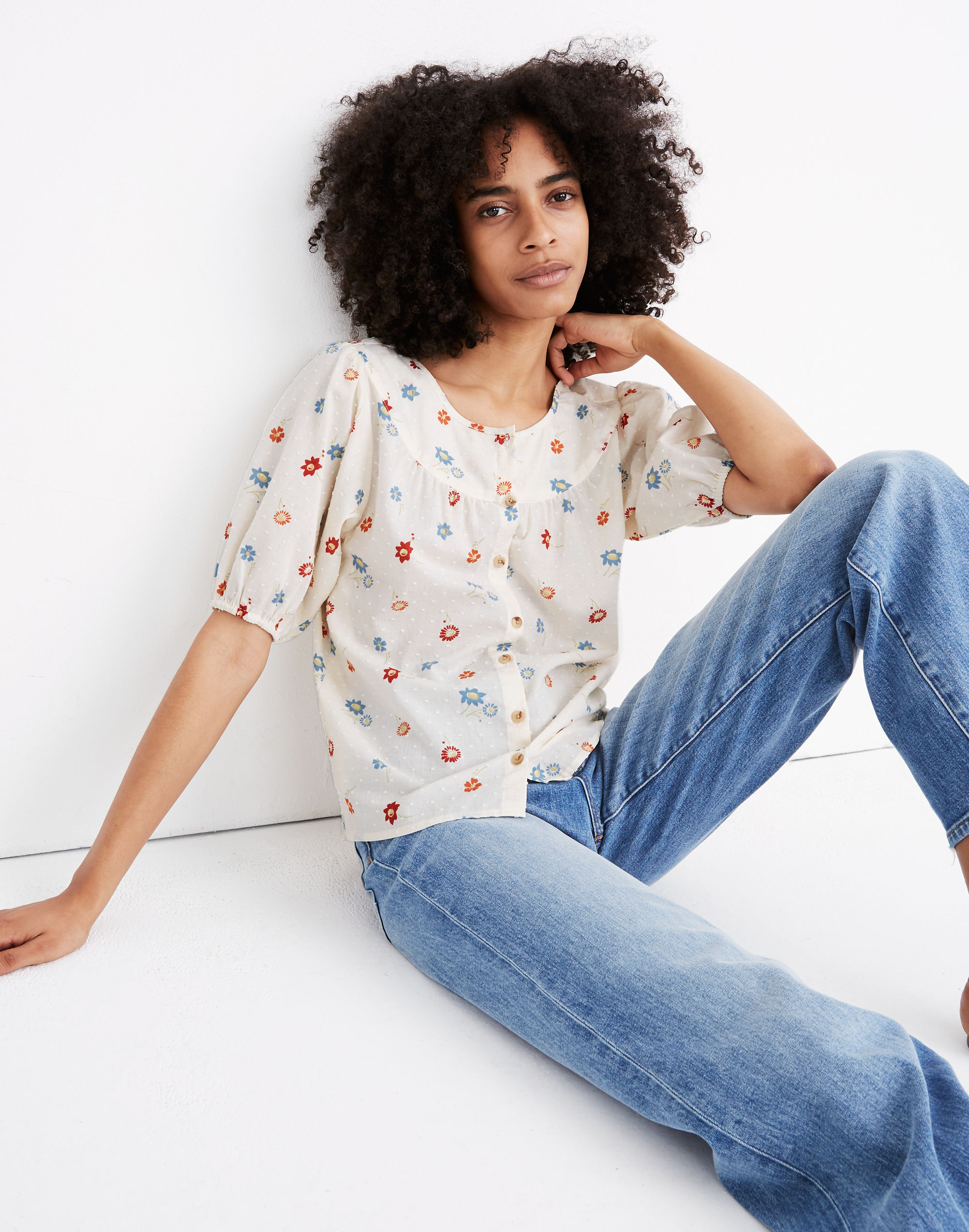 prose shirt in dotted floral heyday