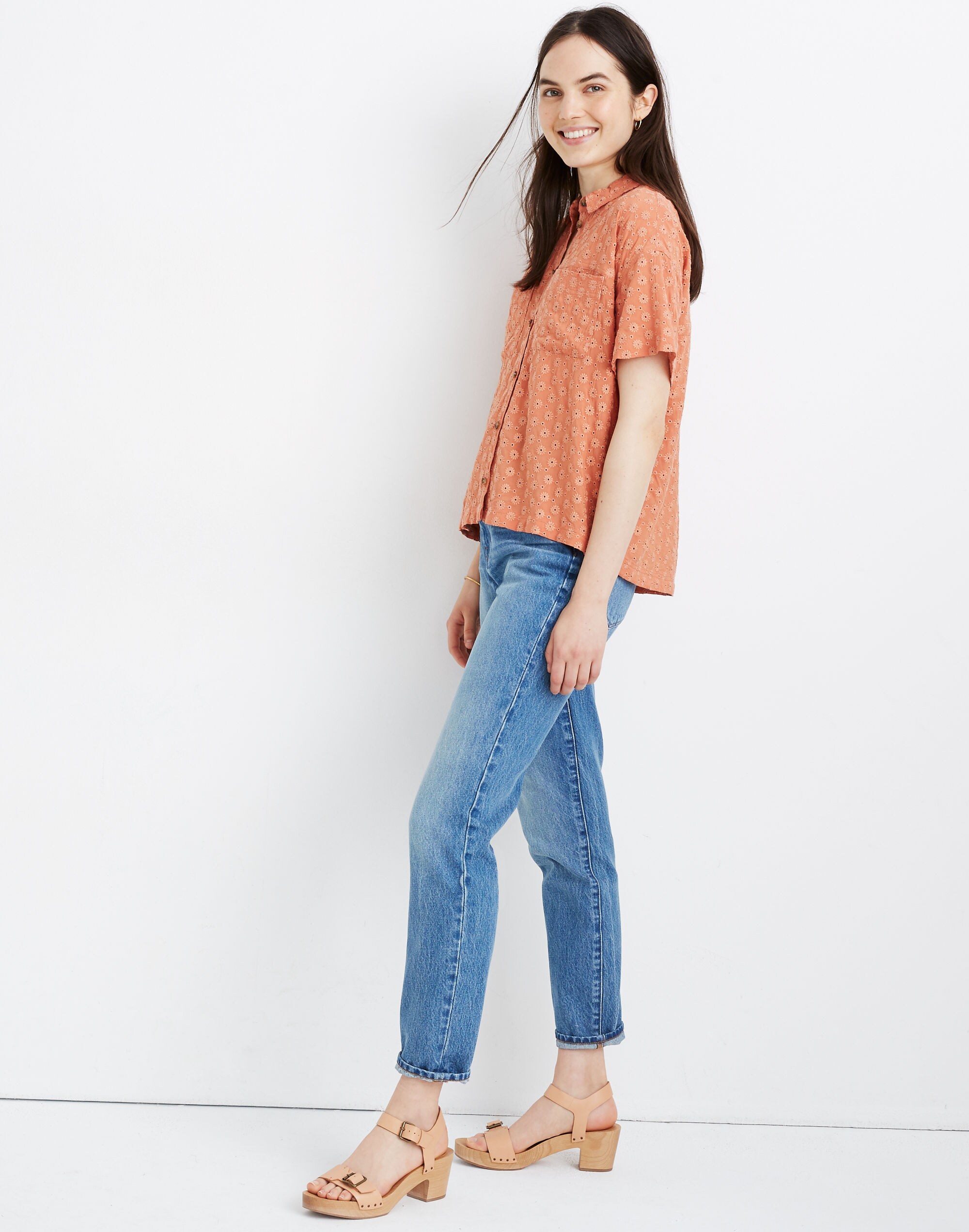 Daisy Embroidered Portside Shirt