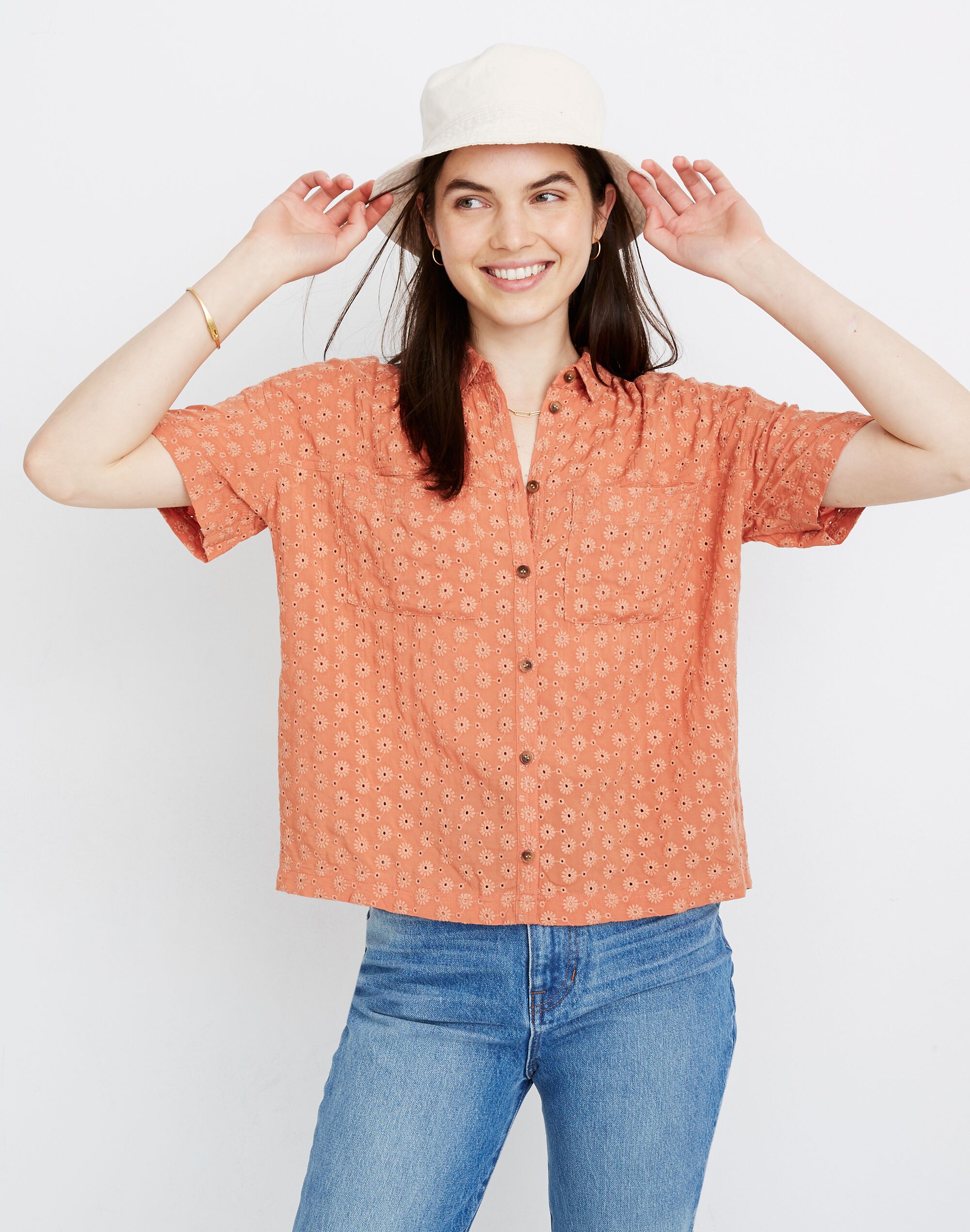 Daisy Embroidered Portside Shirt