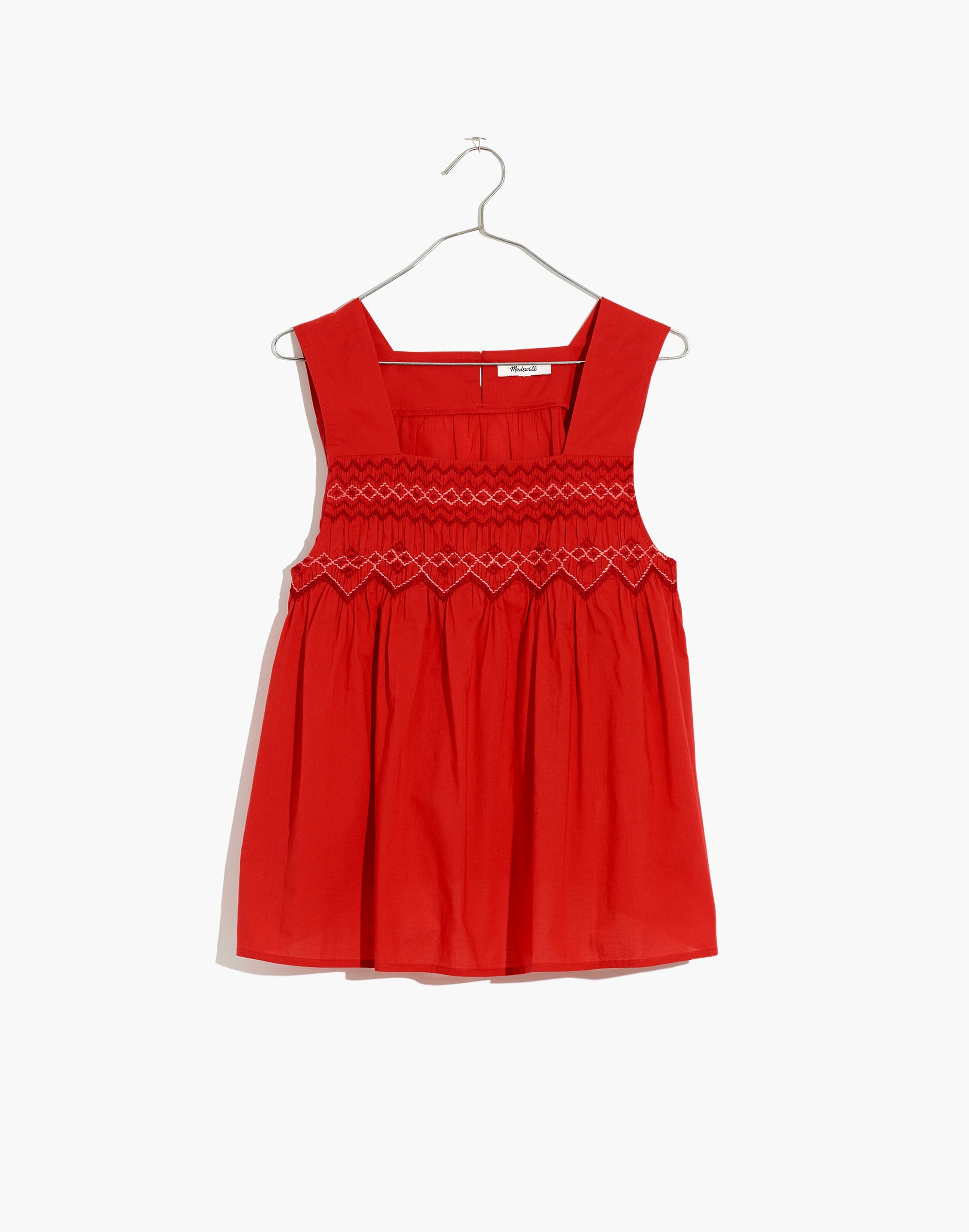 Embroidered Smocked Tank Top