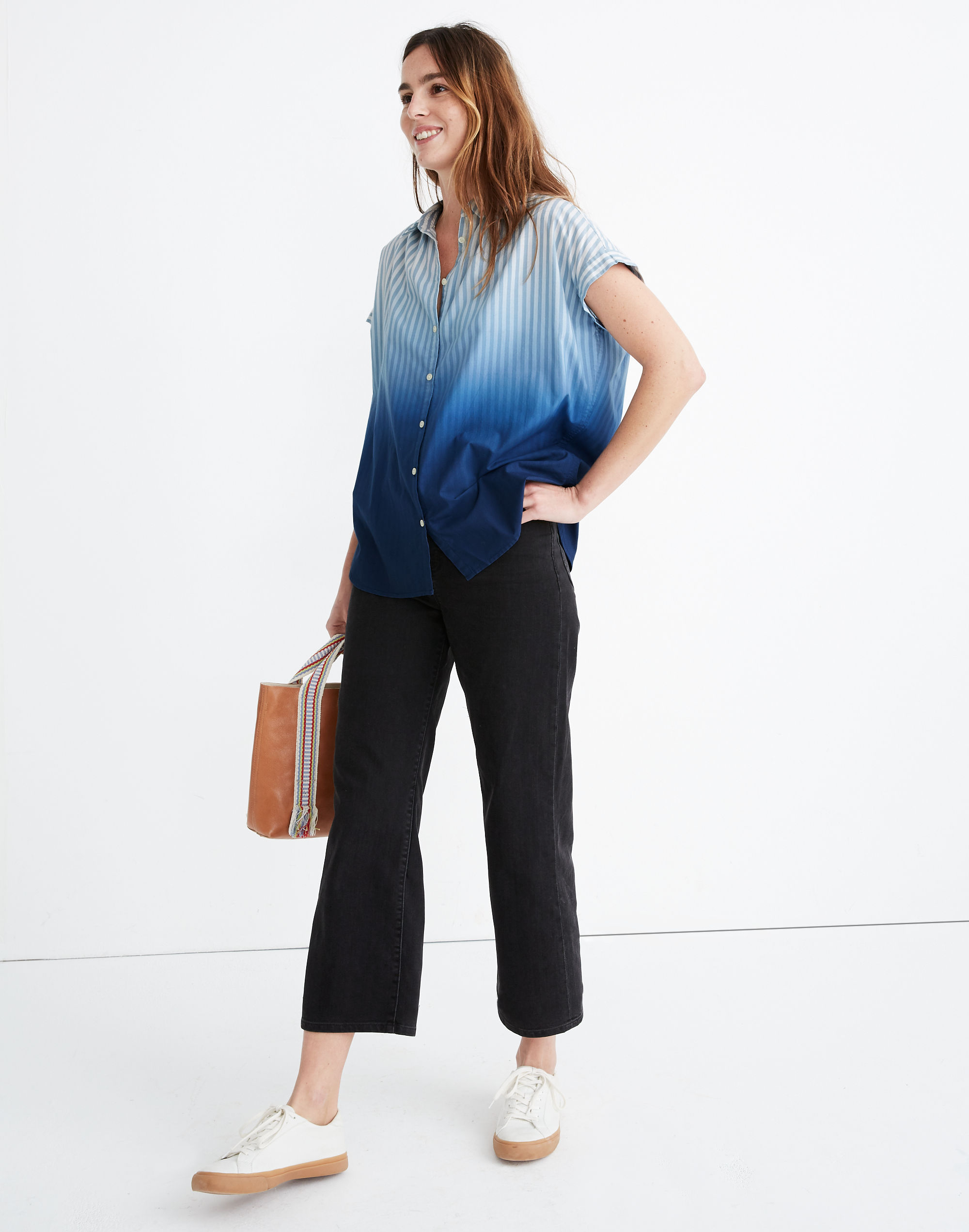 Dip-Dye Central Shirt in Stripe