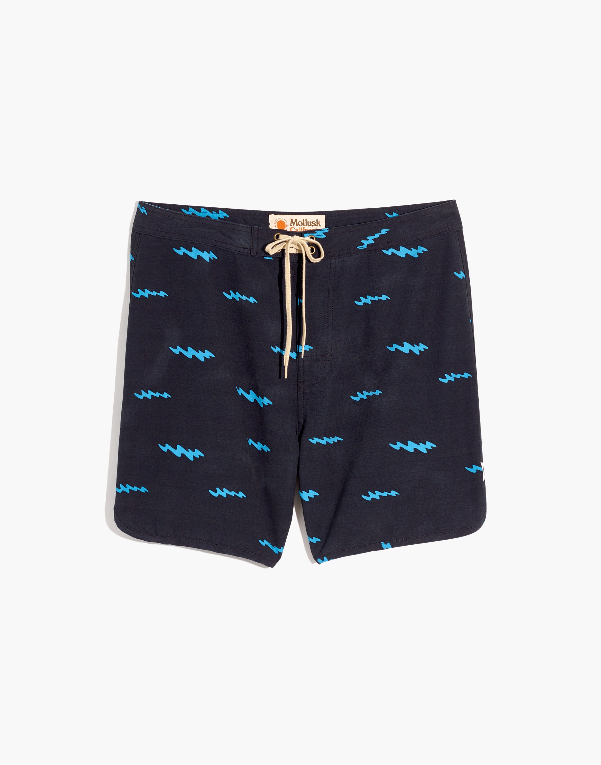 Mollusk&reg; Scallop Swim Trunks in Zigzag Print