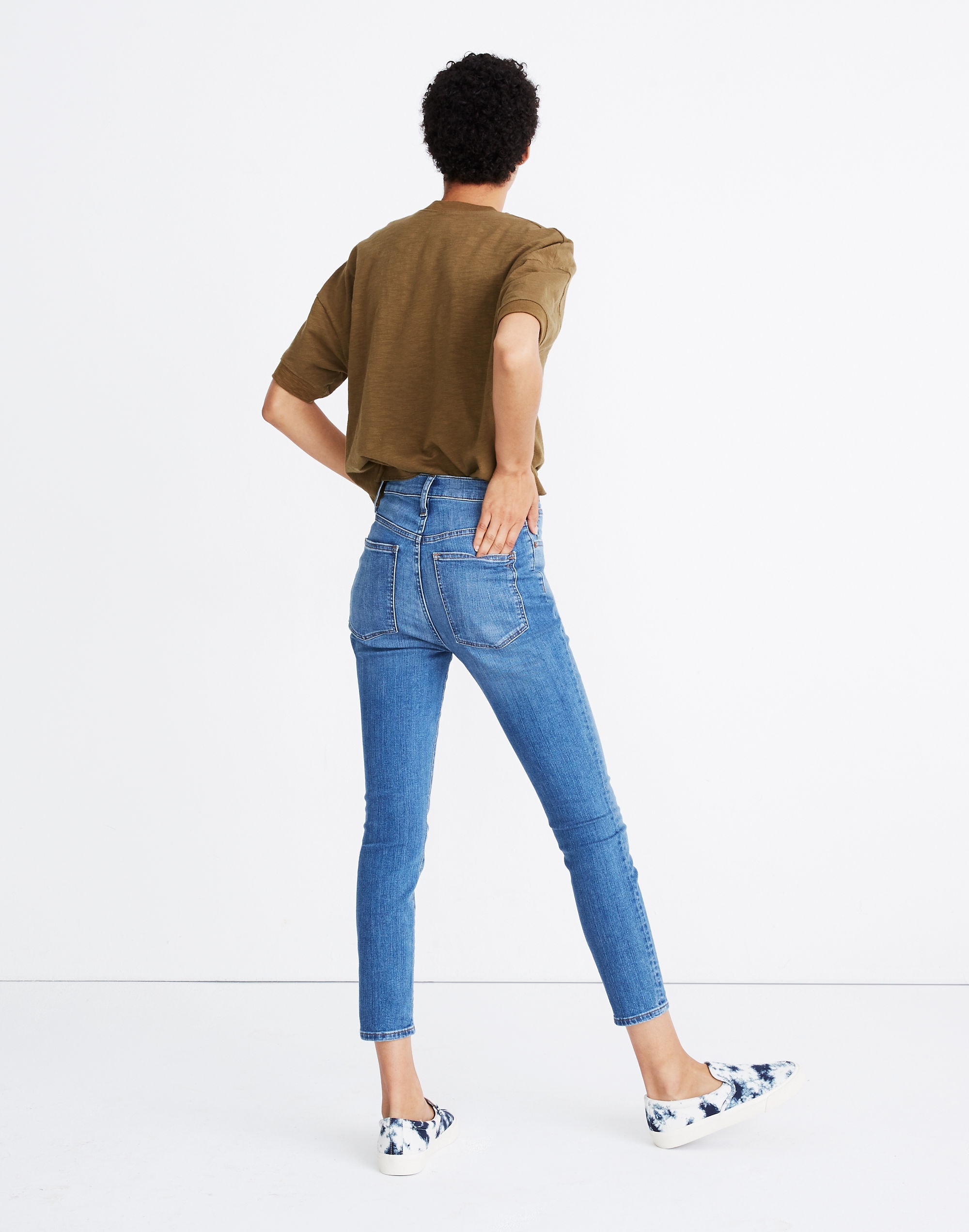 Tall 11" High-Rise Skinny Crop Jeans in Meadowlake Wash