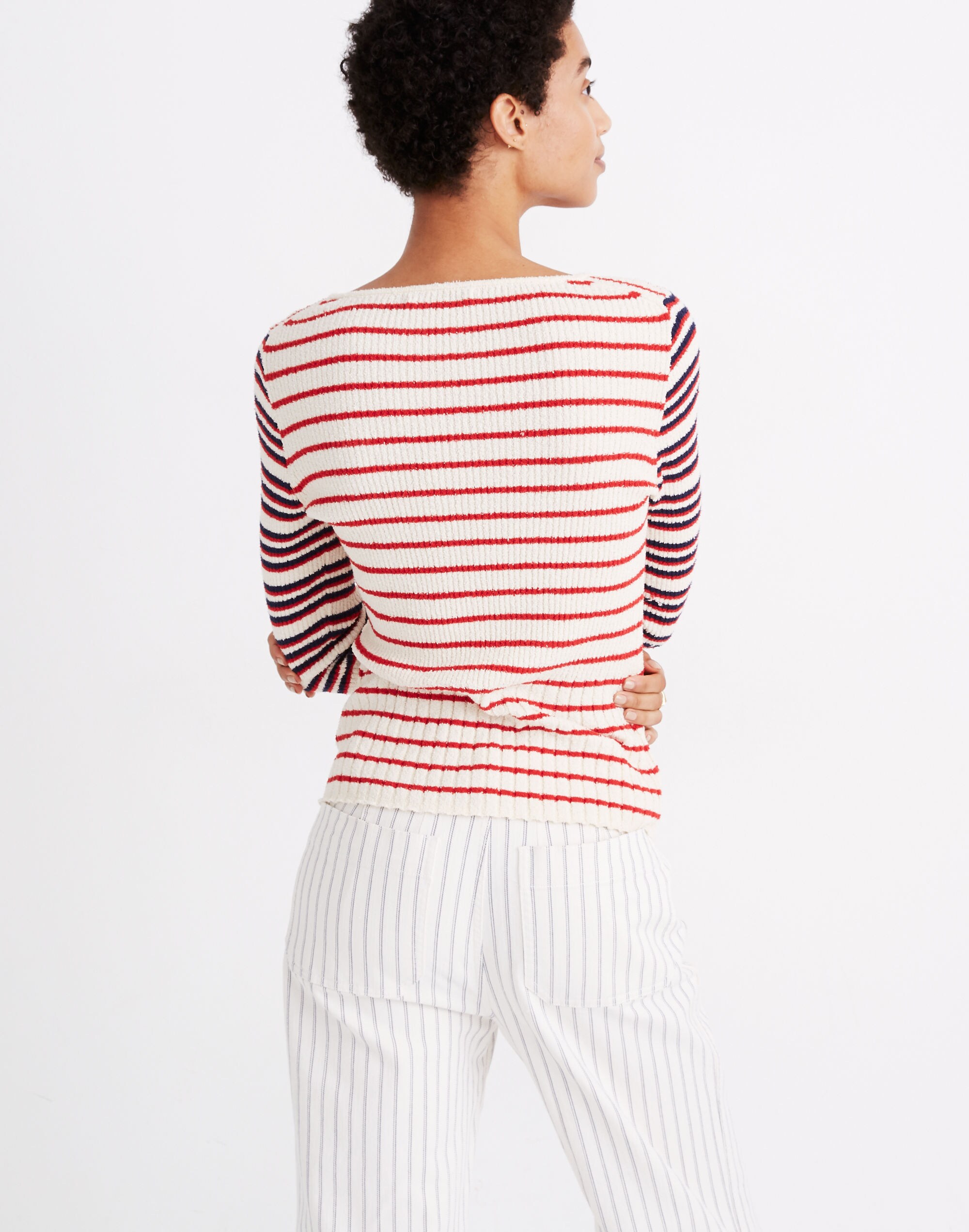 Stillman Pullover Sweater in Stripe Mix