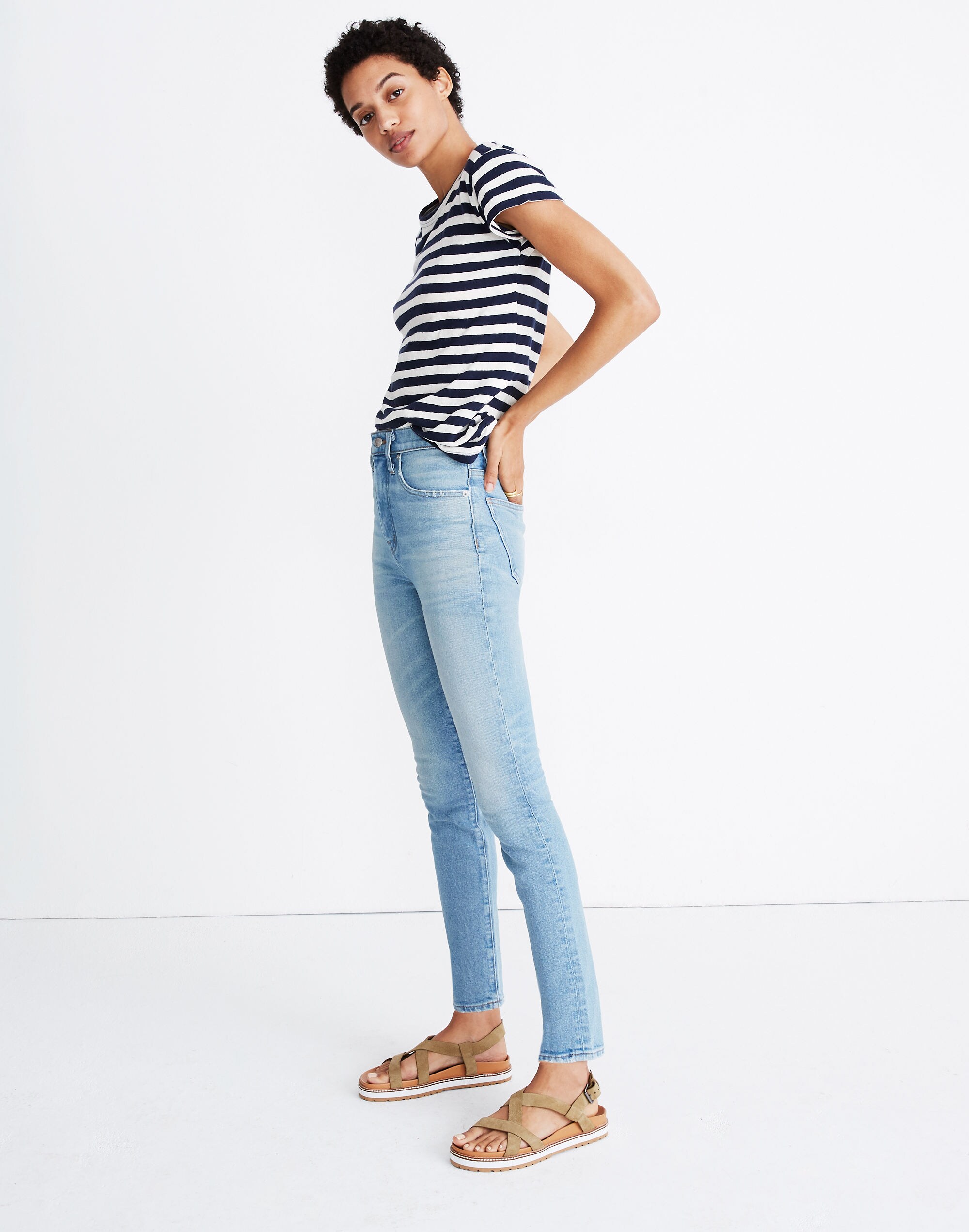 Rivet &amp; Thread 11" High-Rise Skinny Jeans in Gordon Wash