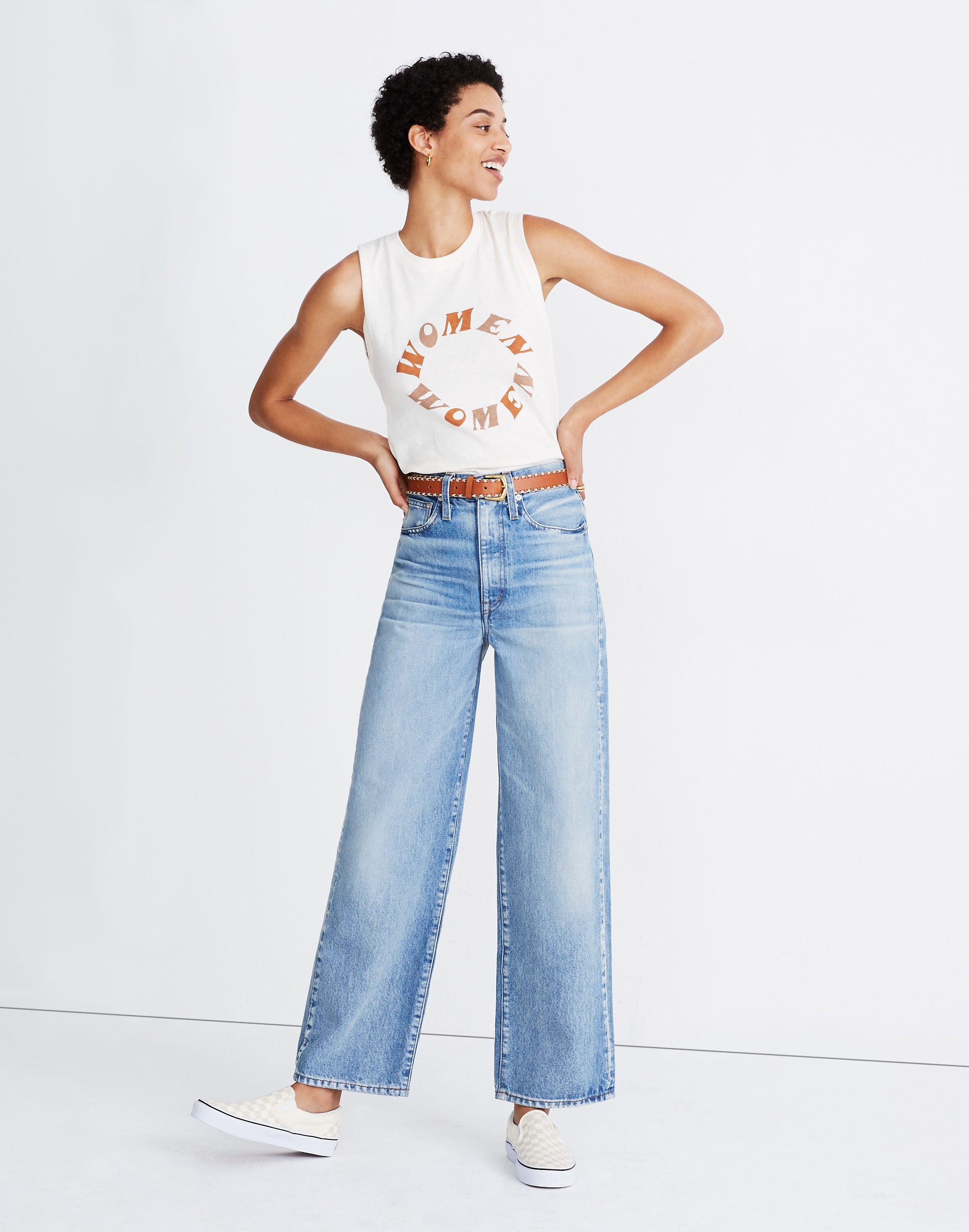 Rivet &amp; Thread High-Rise Wide-Leg Jeans in Mason Wash