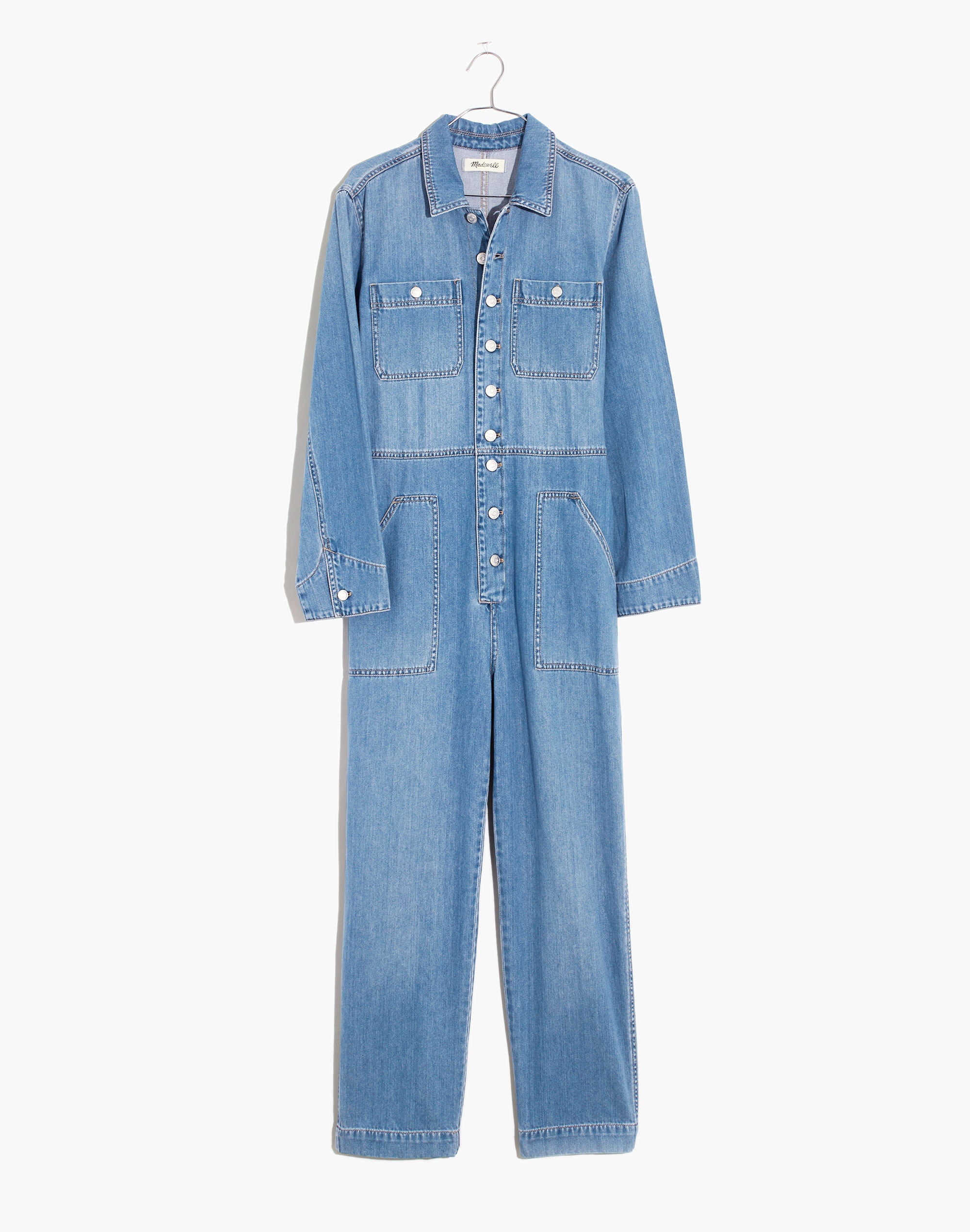 Denim Tie-Waist Jumpsuit in Cosgrove Wash