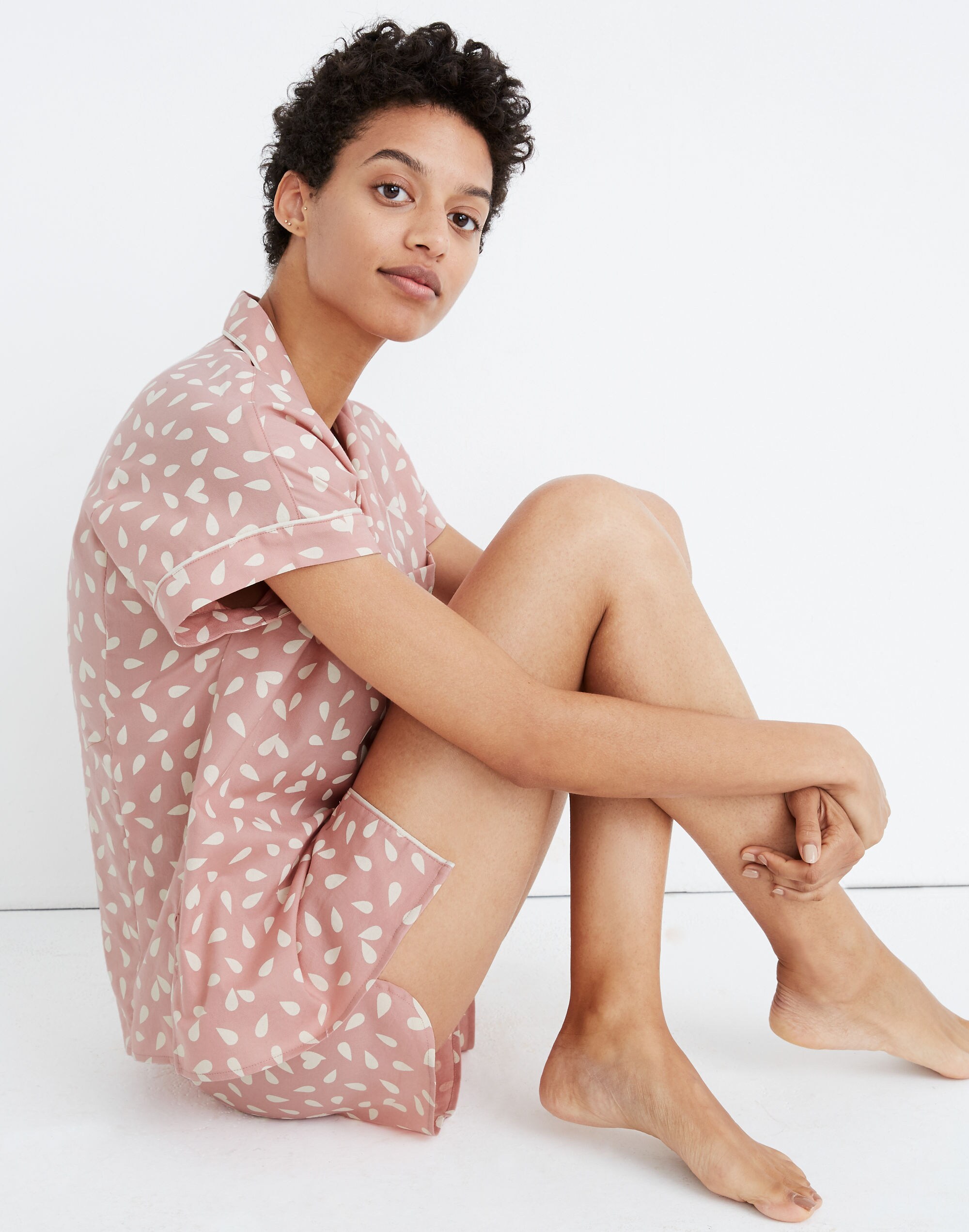 Bedtime Pajama Set in Petal Hearts