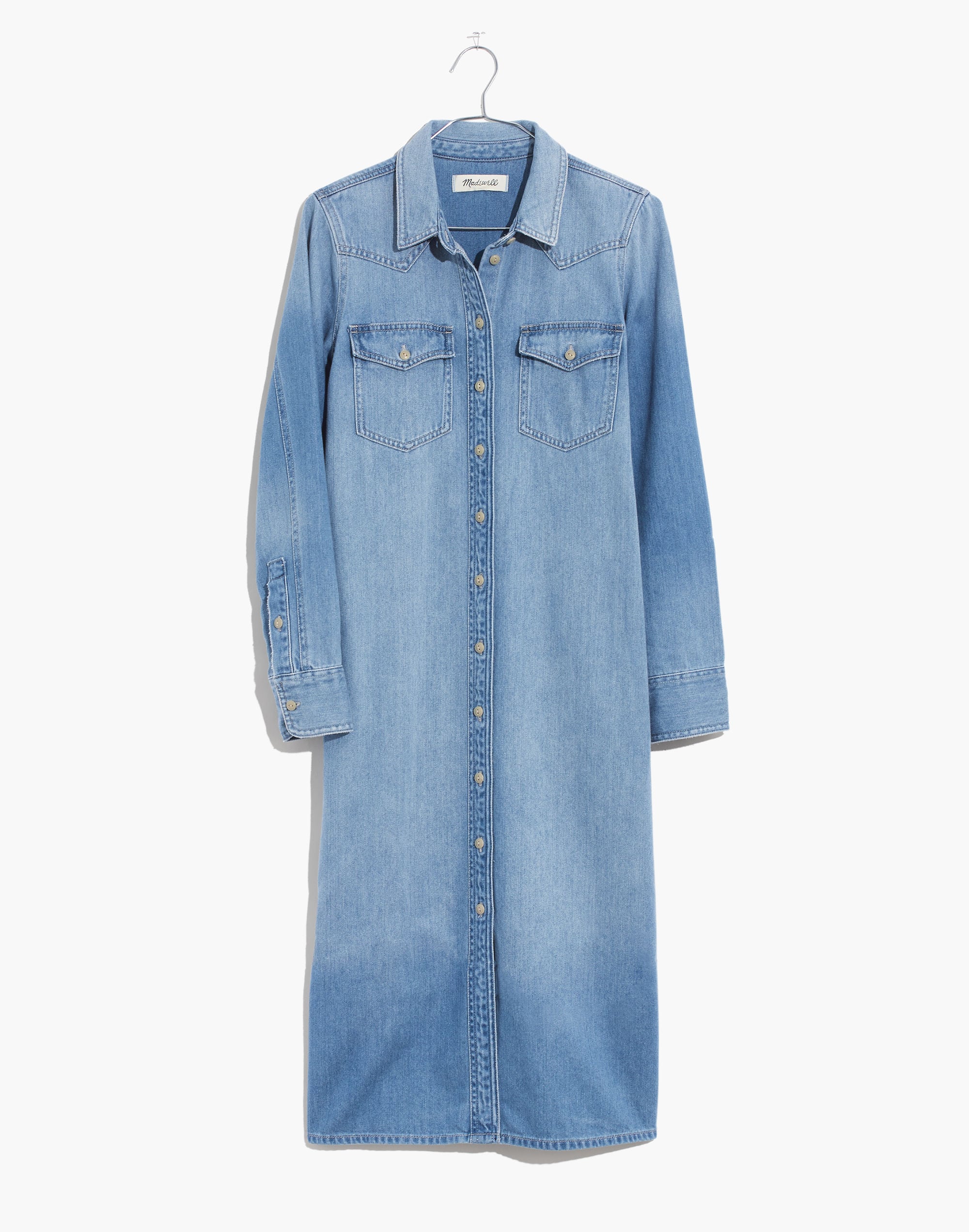 Denim Western Midi Shirtdress in Bisbee Wash