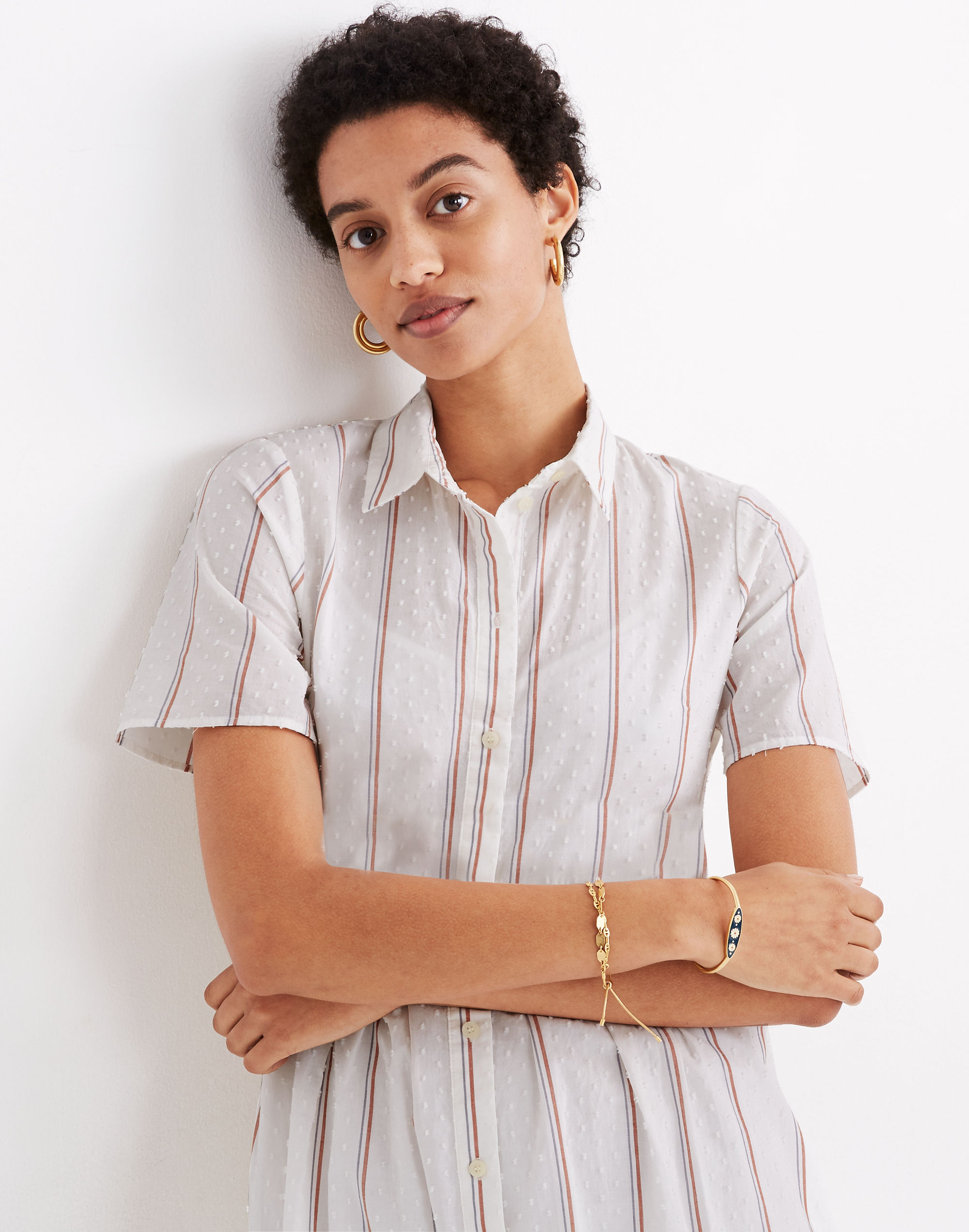 Striped Midi Shirtdress