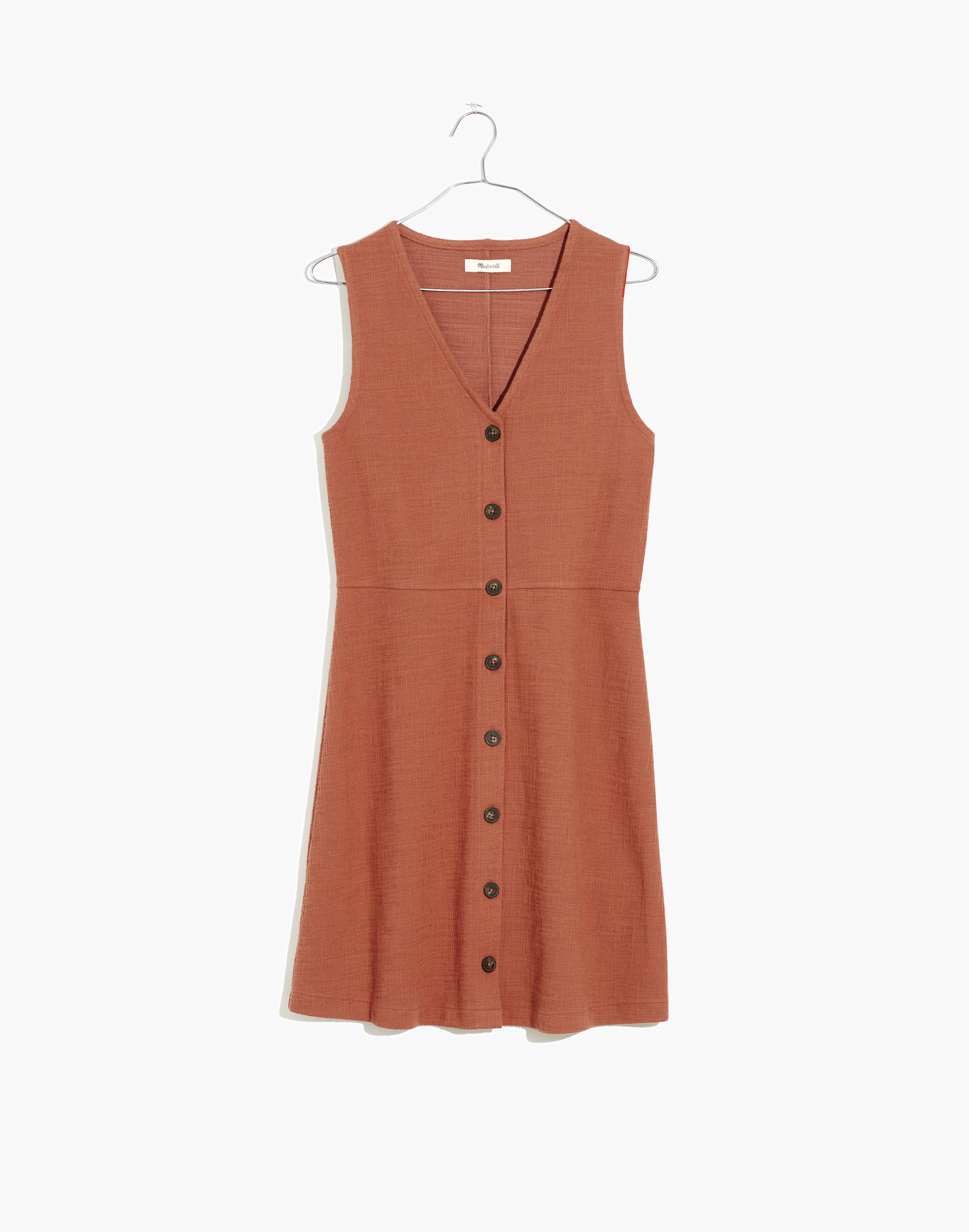 Sleeveless Button-Front Mini Dress