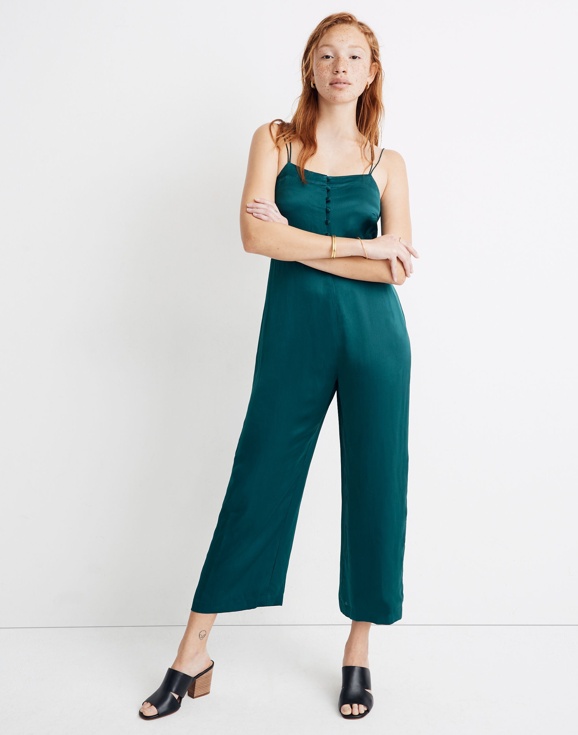 Satin Strappy Jumpsuit