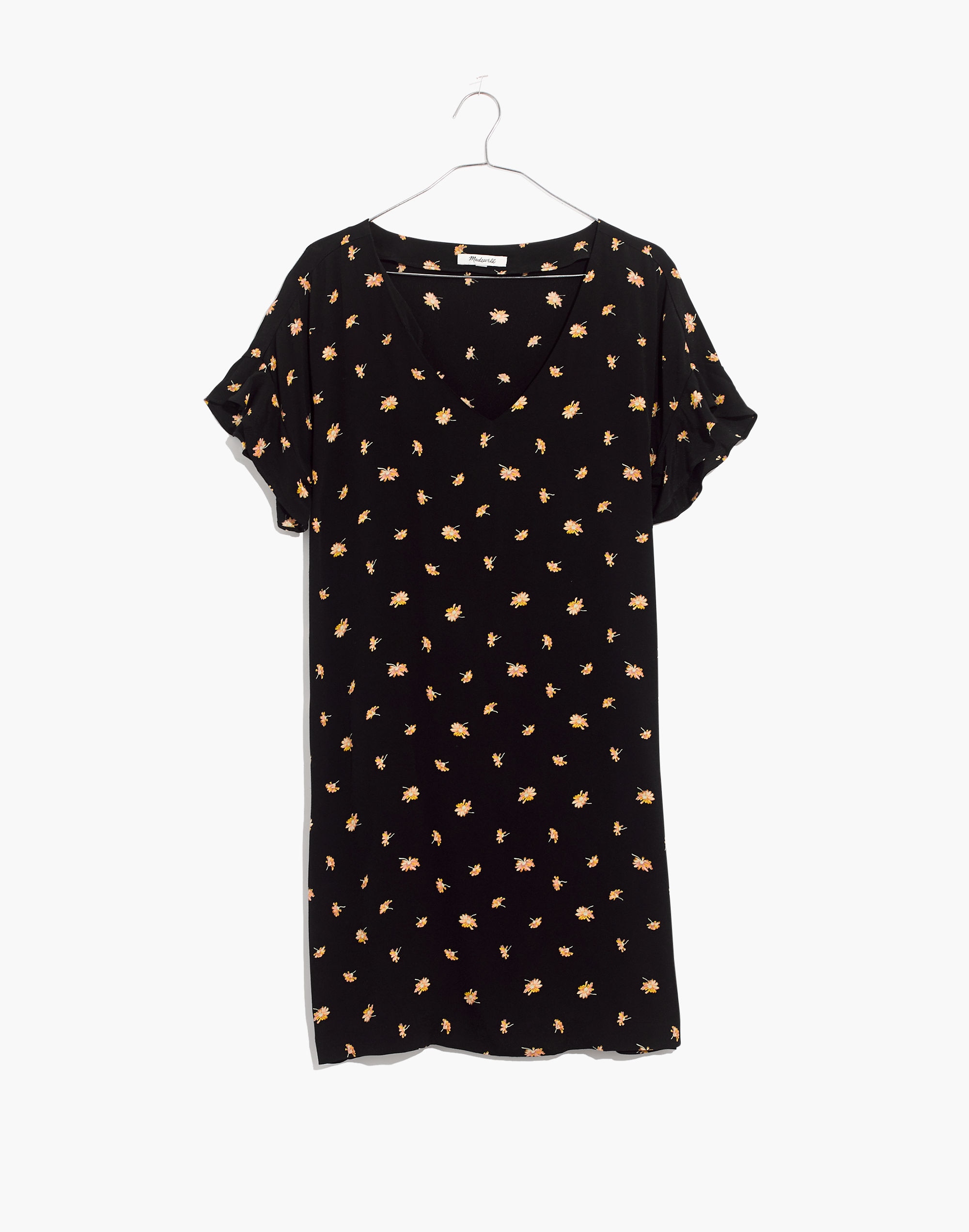 Ruffle-Sleeve Easy Dress