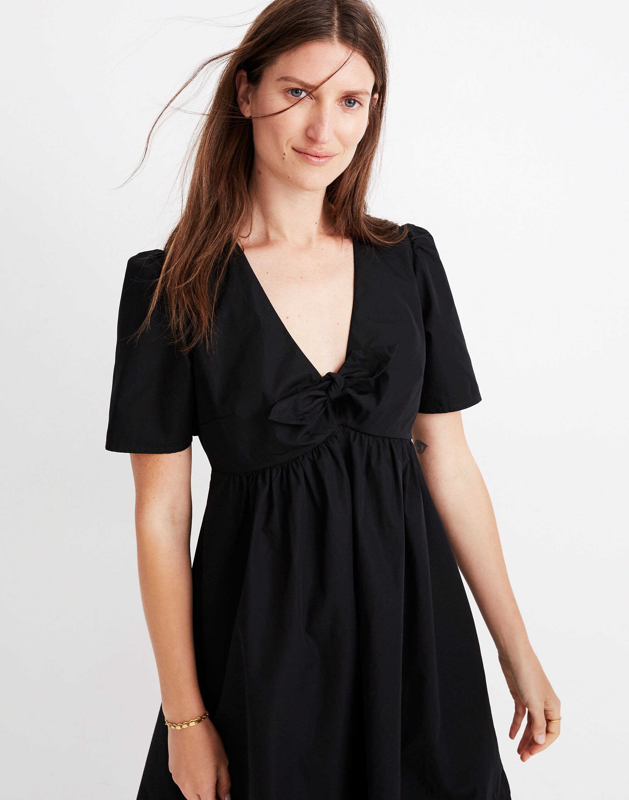 Tie-Front Mini Dress