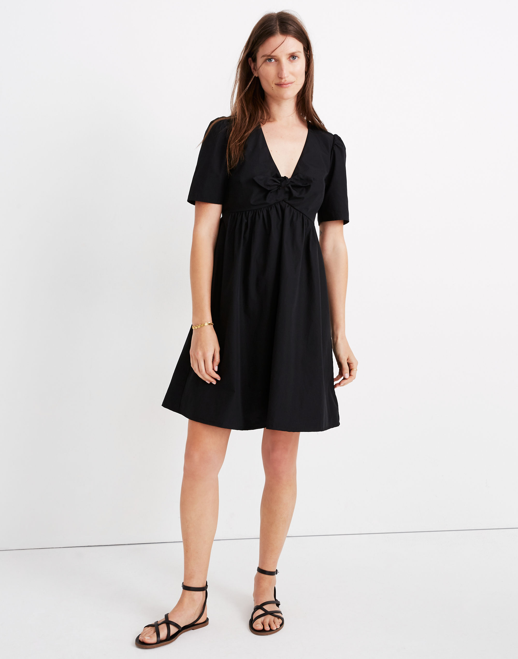 tie-front mini dress