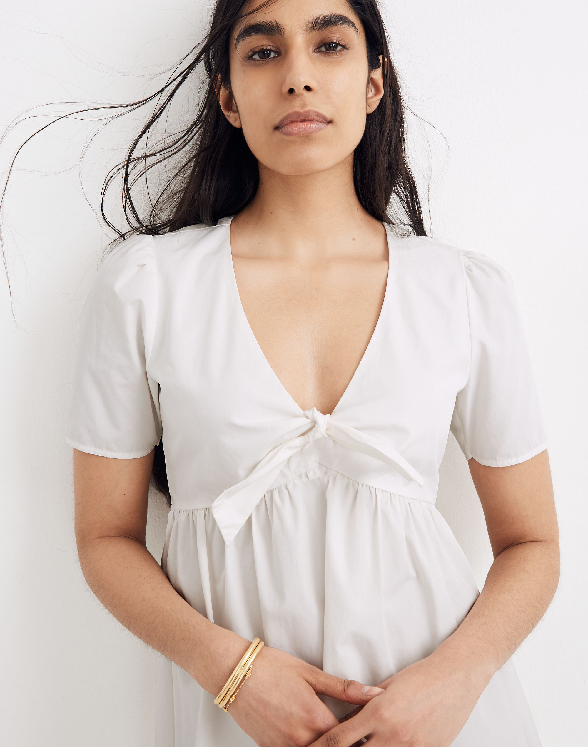 Tie-Front Mini Dress